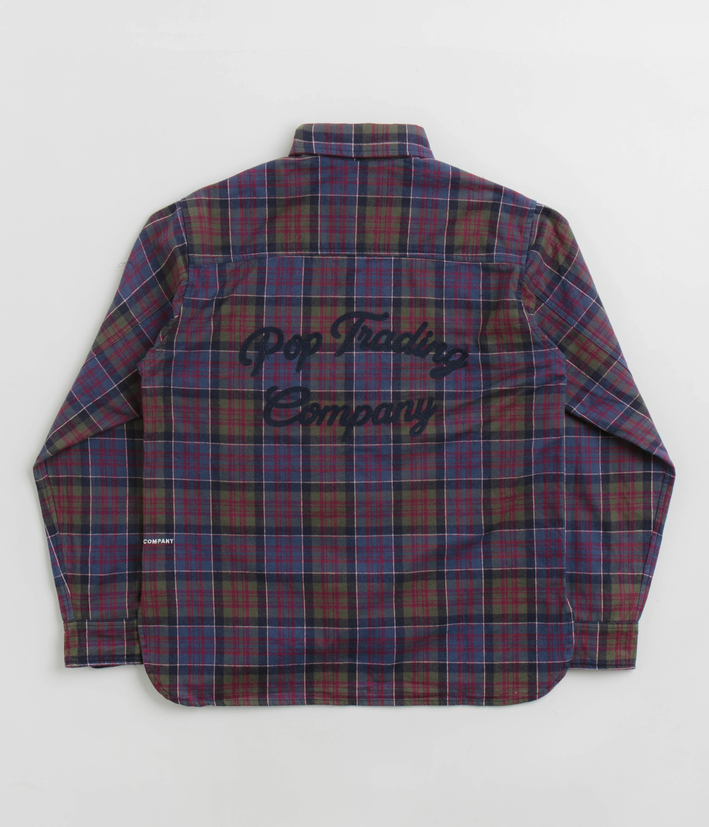Recycled Polyester Blend Pop Trading Company Flannel BD Shirt - Multicolour