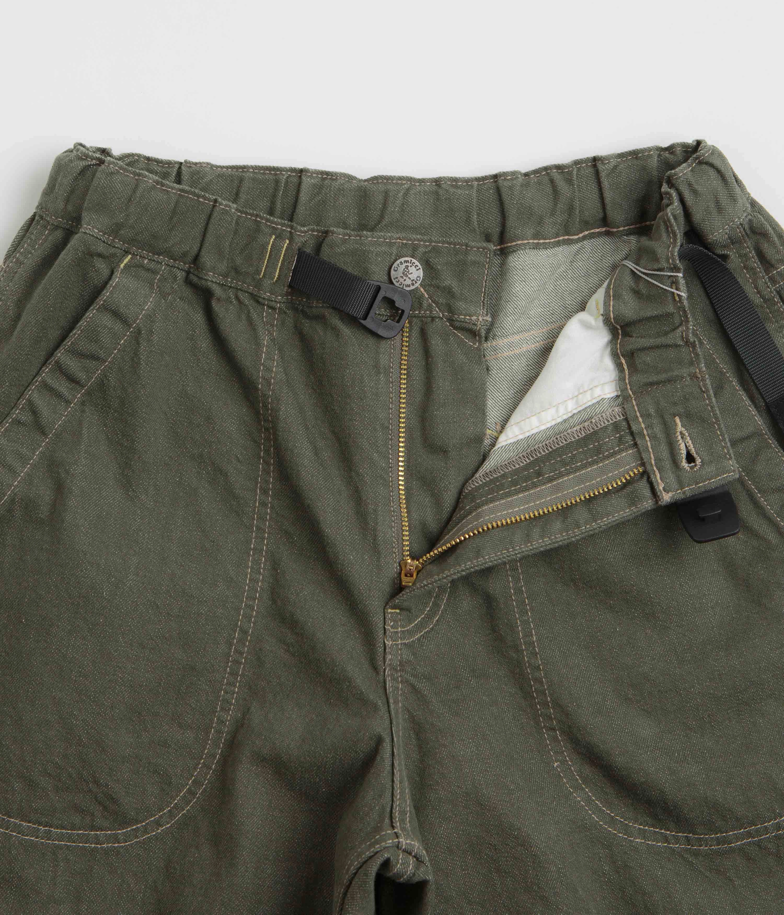 Casual Chic Look SustainableManufacturing Gramicci Japanese Slub Denim Pants - Dark Sage