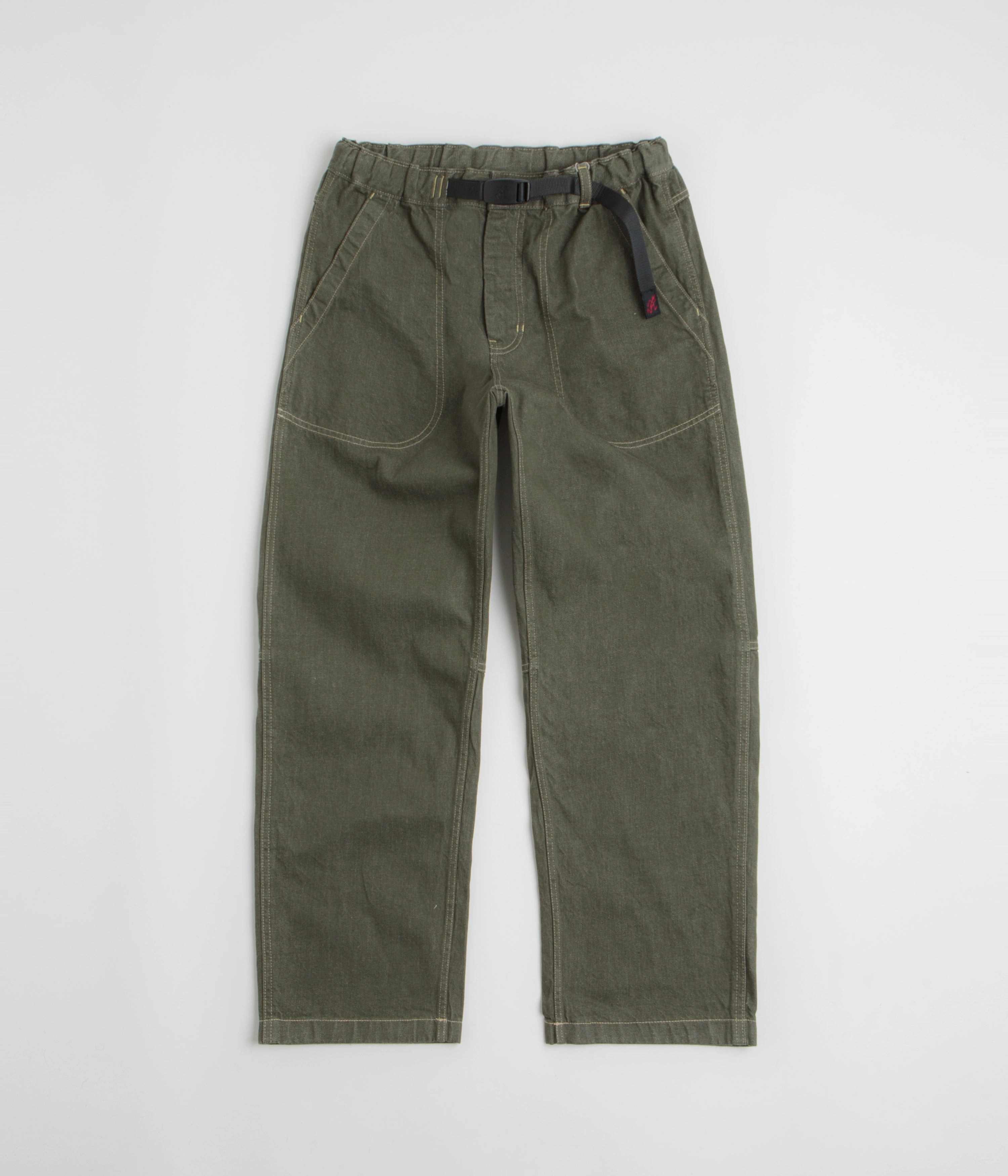 Anti Pilling Surface Gramicci Japanese Slub Denim Pants - Dark Sage