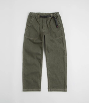 Anti Pilling Surface Gramicci Japanese Slub Denim Pants - Dark Sage