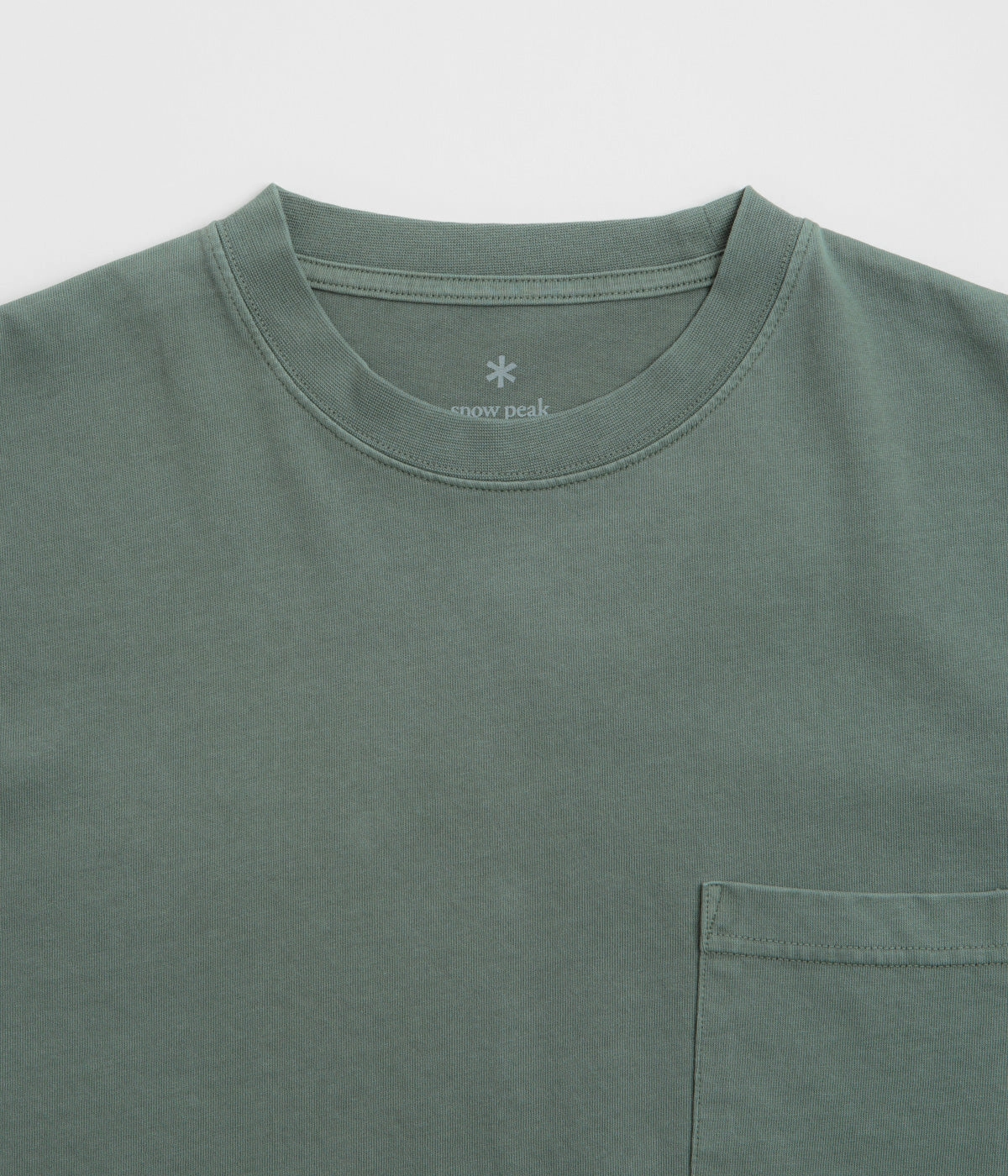 Street Outfit Snow Peak Garment Dyed T-Shirt - Dark Green