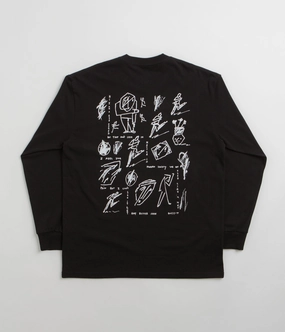 Polar Sad at Times Long Sleeve T-Shirt - Black Denim combination