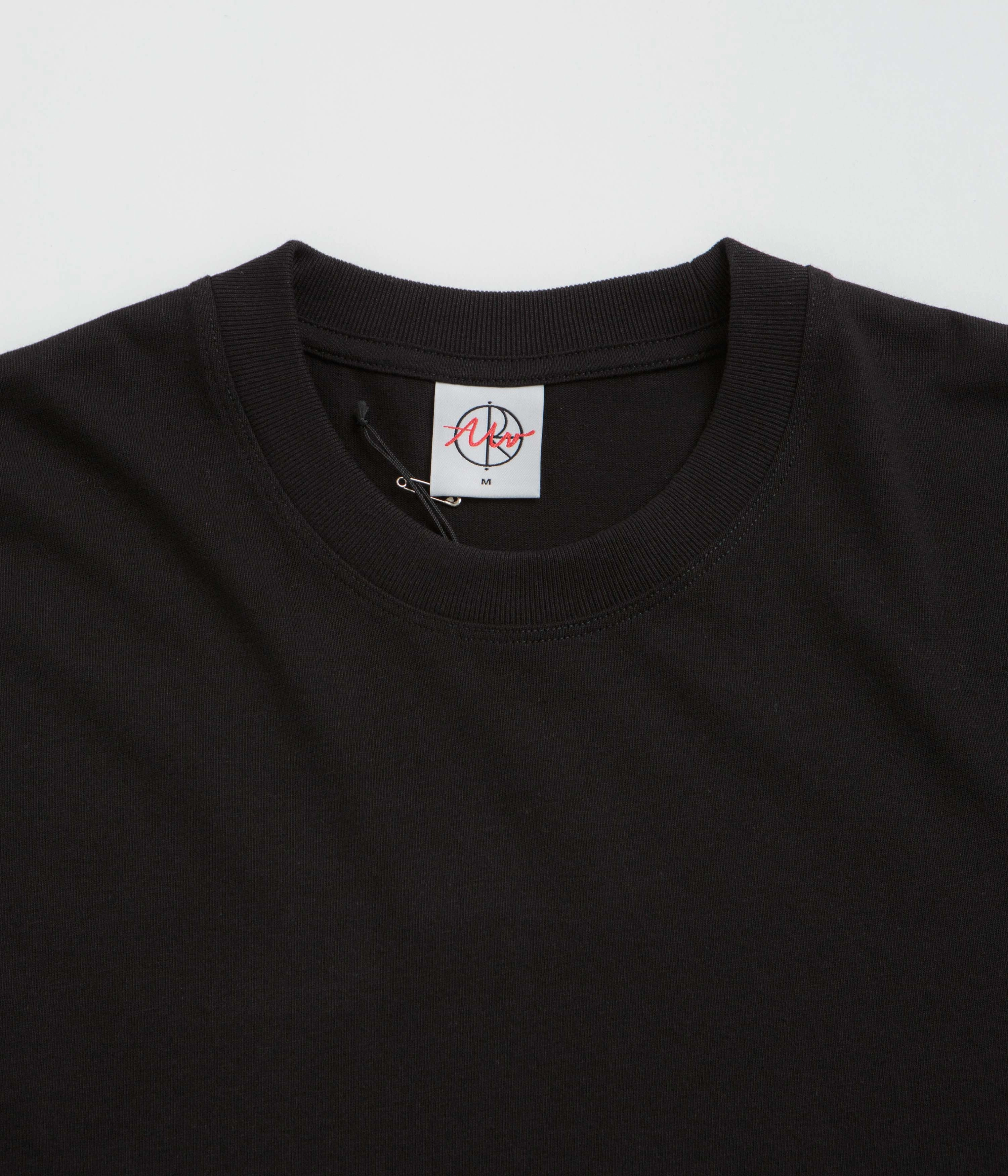 Trendy Vibe Wicking Interlock Knit Polar Sad at Times Long Sleeve T-Shirt - Black