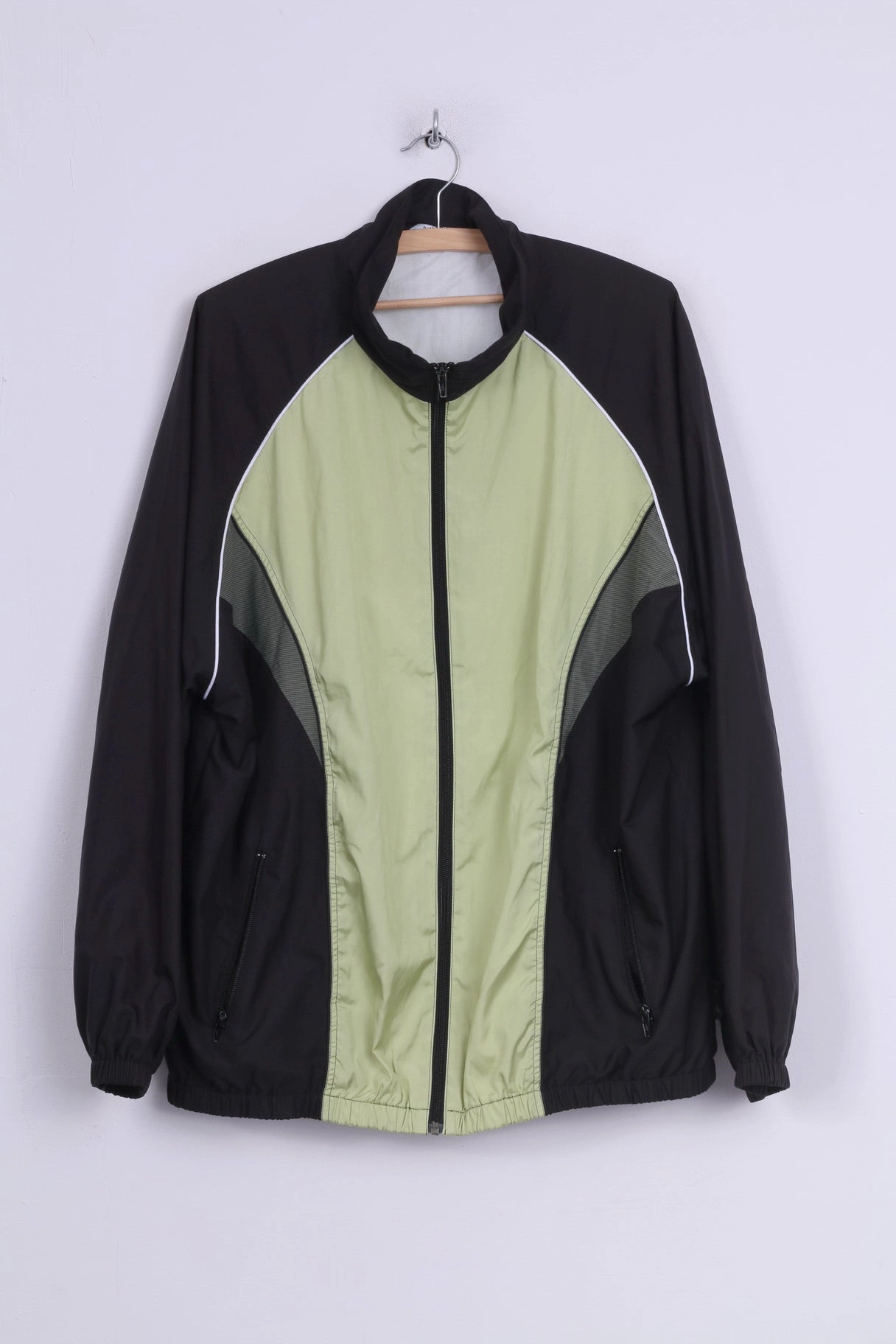 Feel warm material Authentic Klein Mens 3XL Jacket Lightweight Full Zipper Black Sportswear Vintage