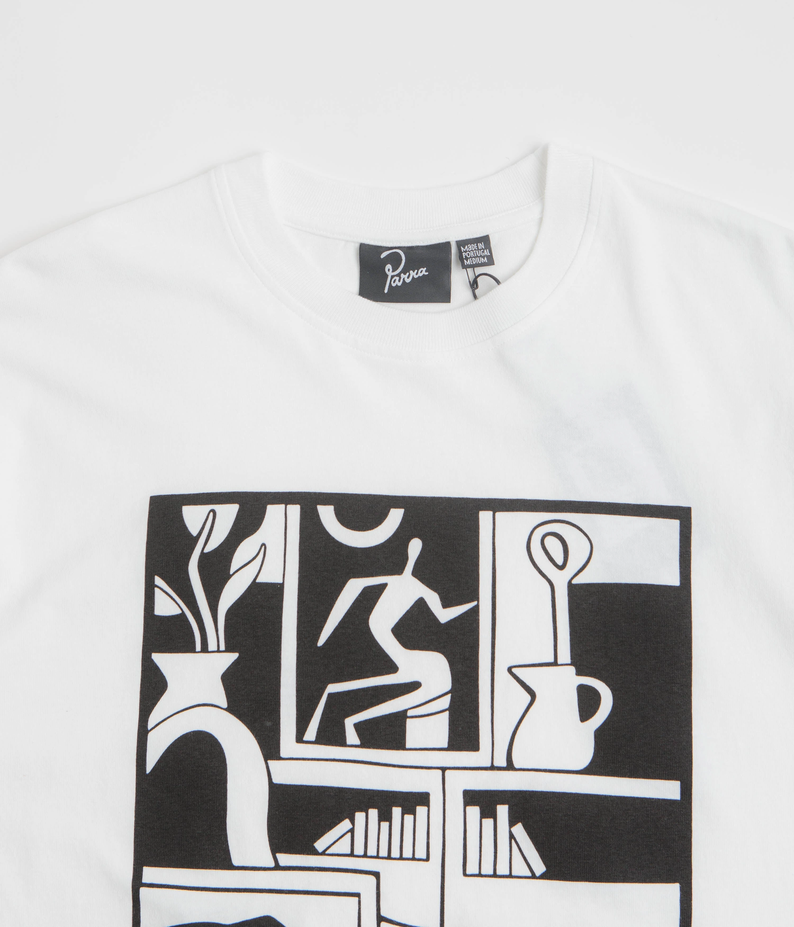 by Parra Our House T-Shirt - White Lightweight Weave Easy-Going Style