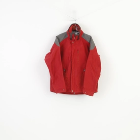 Classic Fit Fretex Men L Jacket Full Zipper Red Outwear Vintage Top