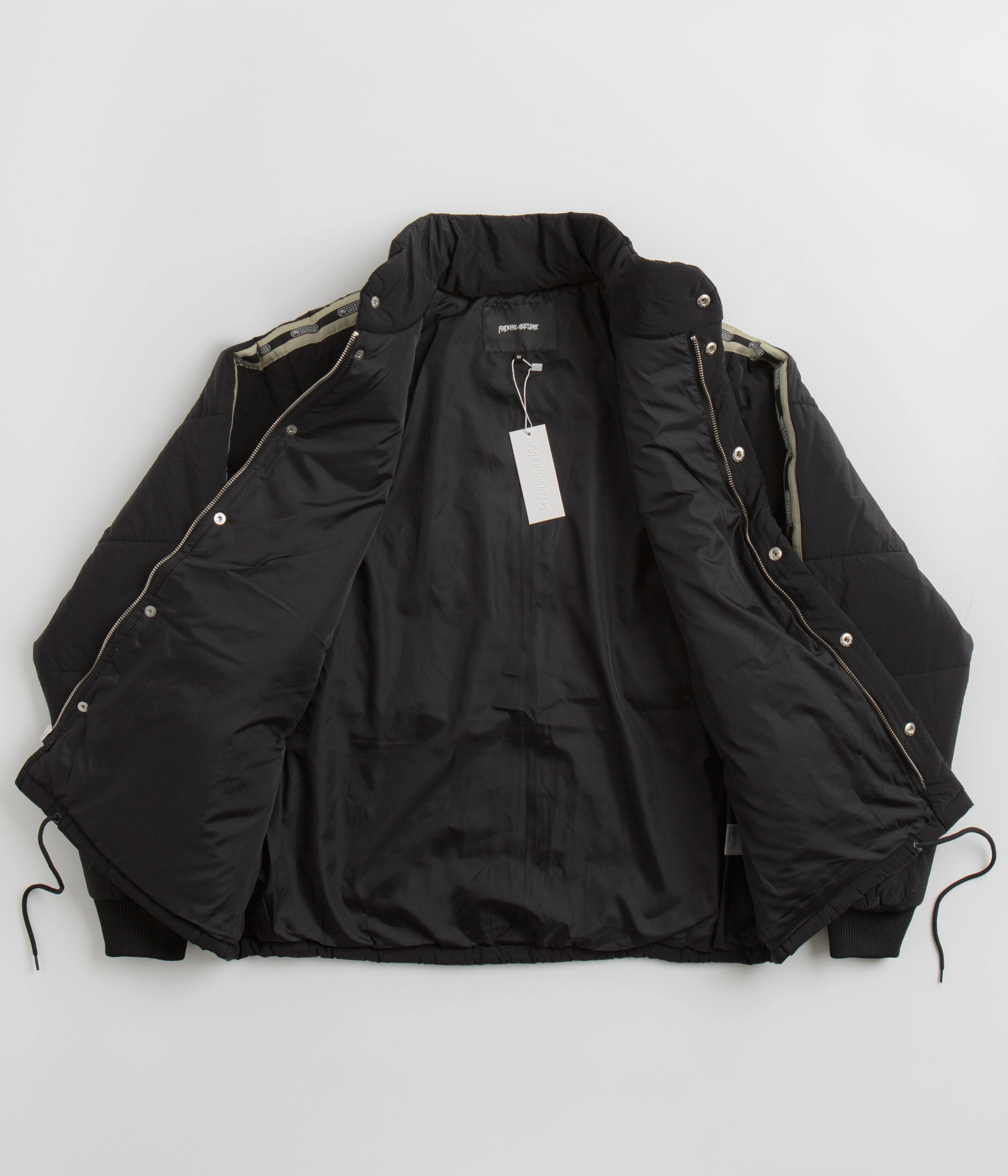 packable Fucking Awesome Dill Racing Puffer Jacket - Black