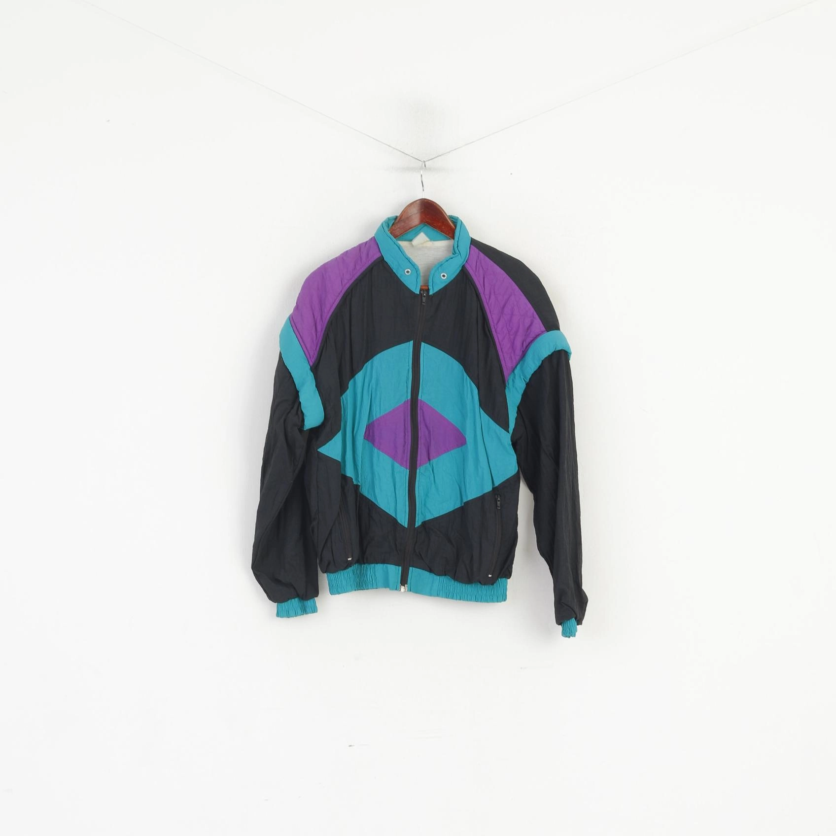 Ability Vintage Men S Jacket Black Vintage Tribal Nylon Removable Sleeve Festival Trrack Top