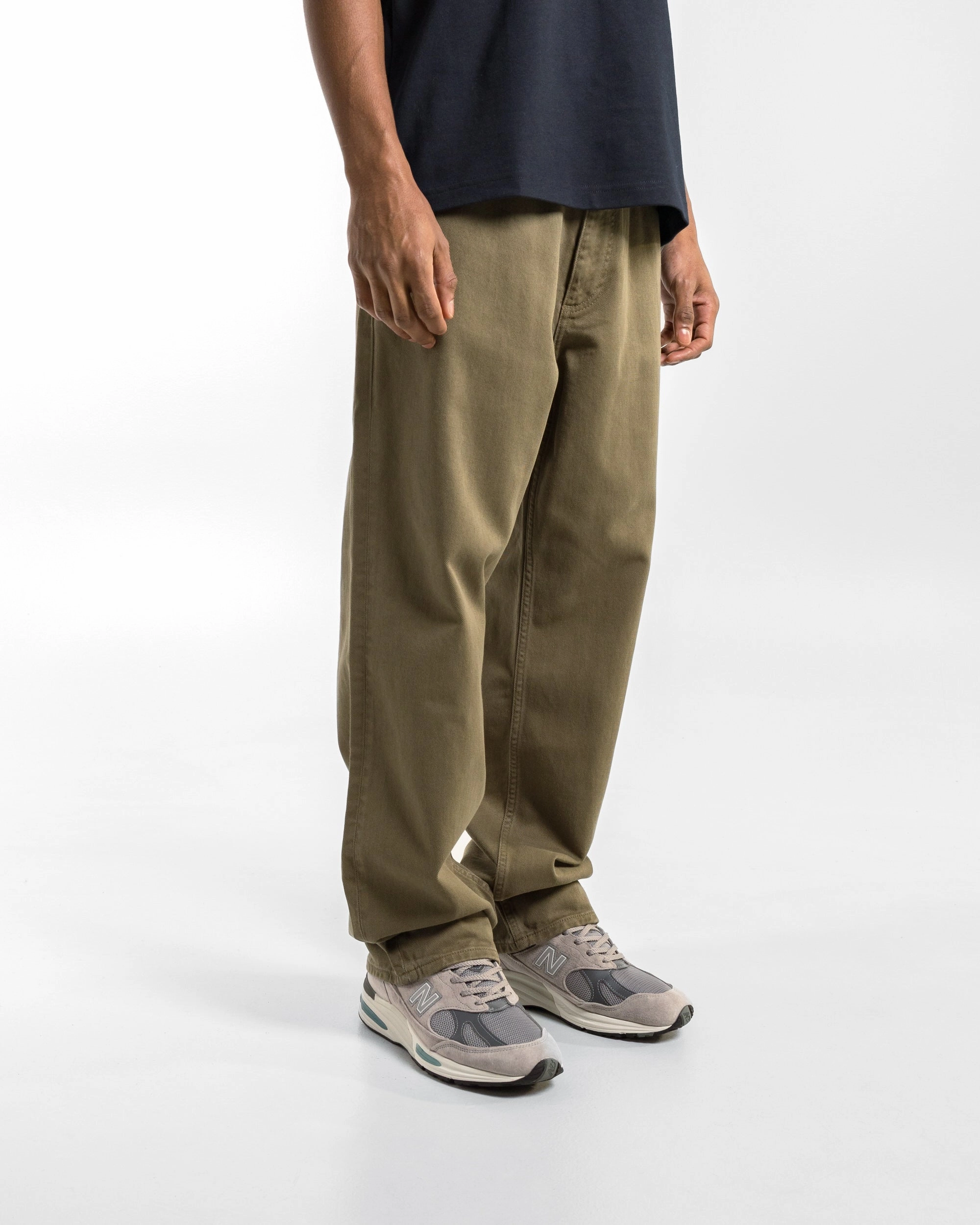 Mogens Relaxed 5 Pocket Heavy Twill - Olive Night AdjustableTabs Weekend Style