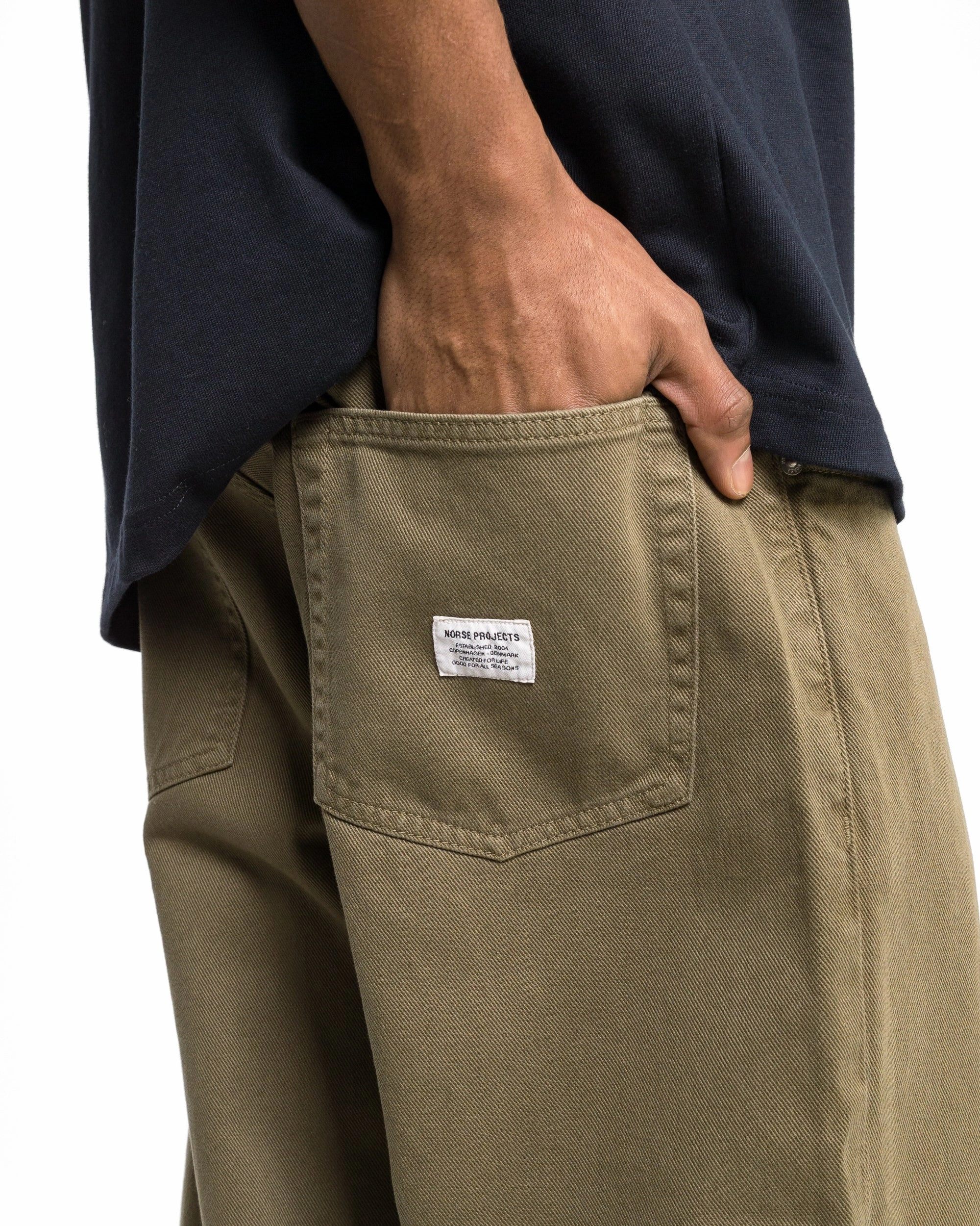 Mogens Relaxed 5 Pocket Heavy Twill - Olive Night Perfect Shape