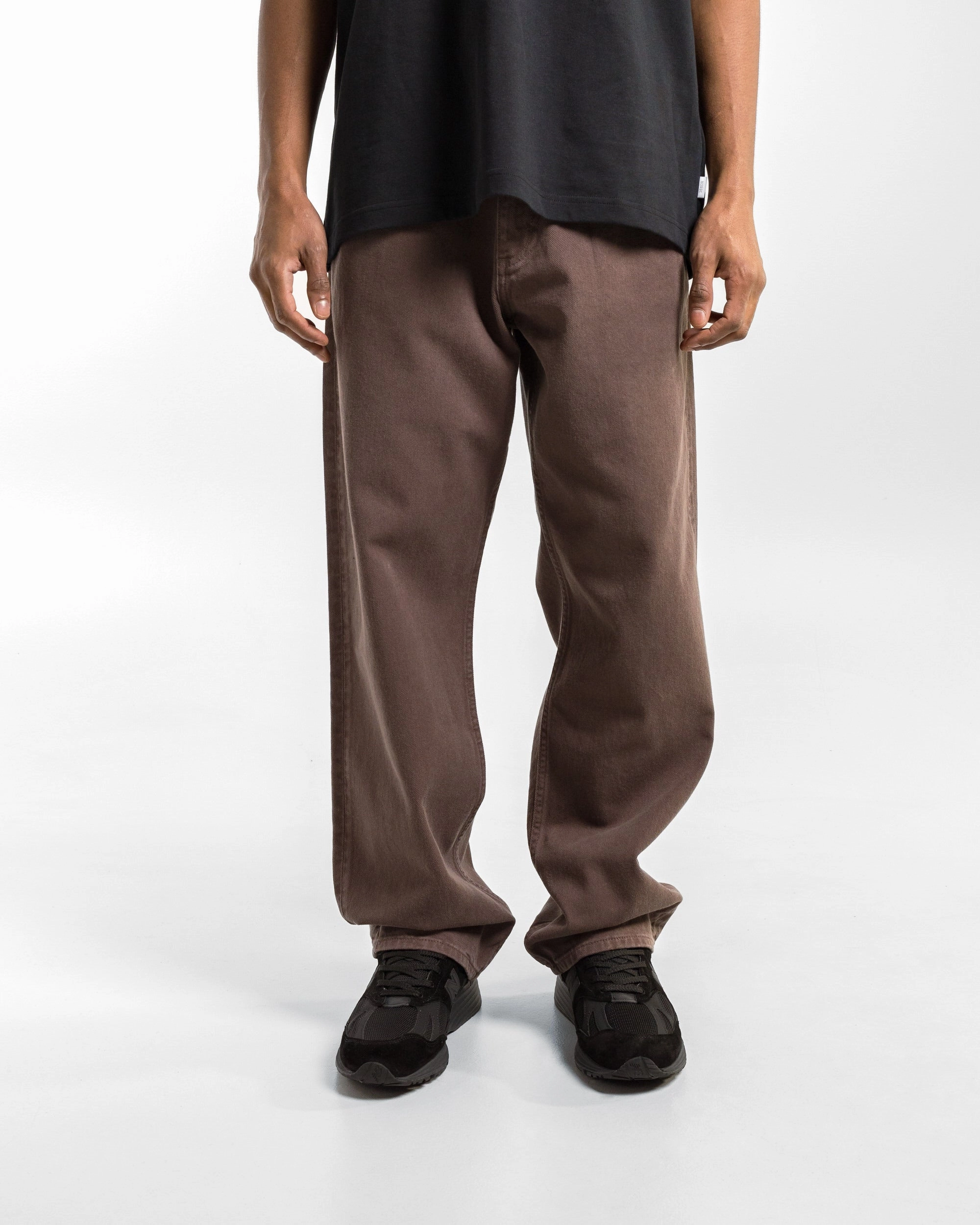 Relaxed Design Wear Mogens Relaxed 5 Pocket Heavy Twill - Seal Brown