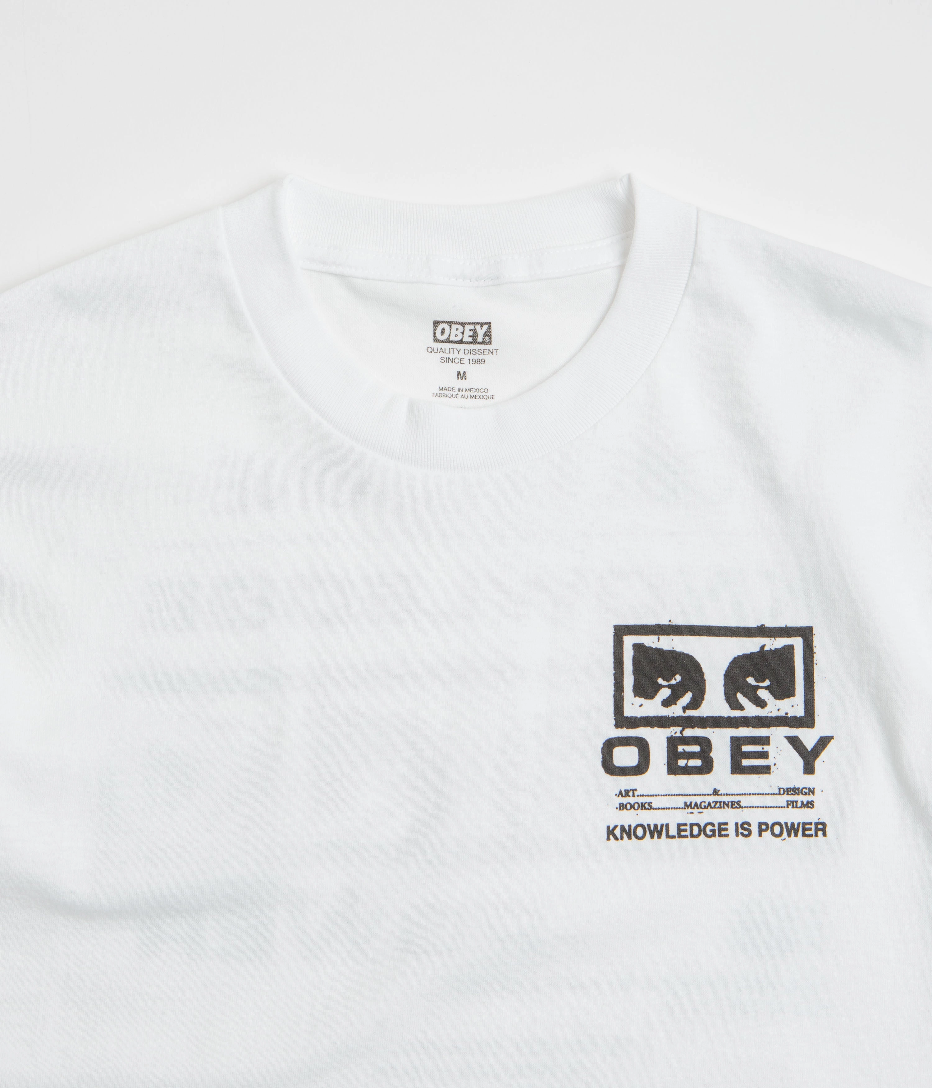EasyCare Fabric QuickDry Material Obey Permission T-Shirt - White