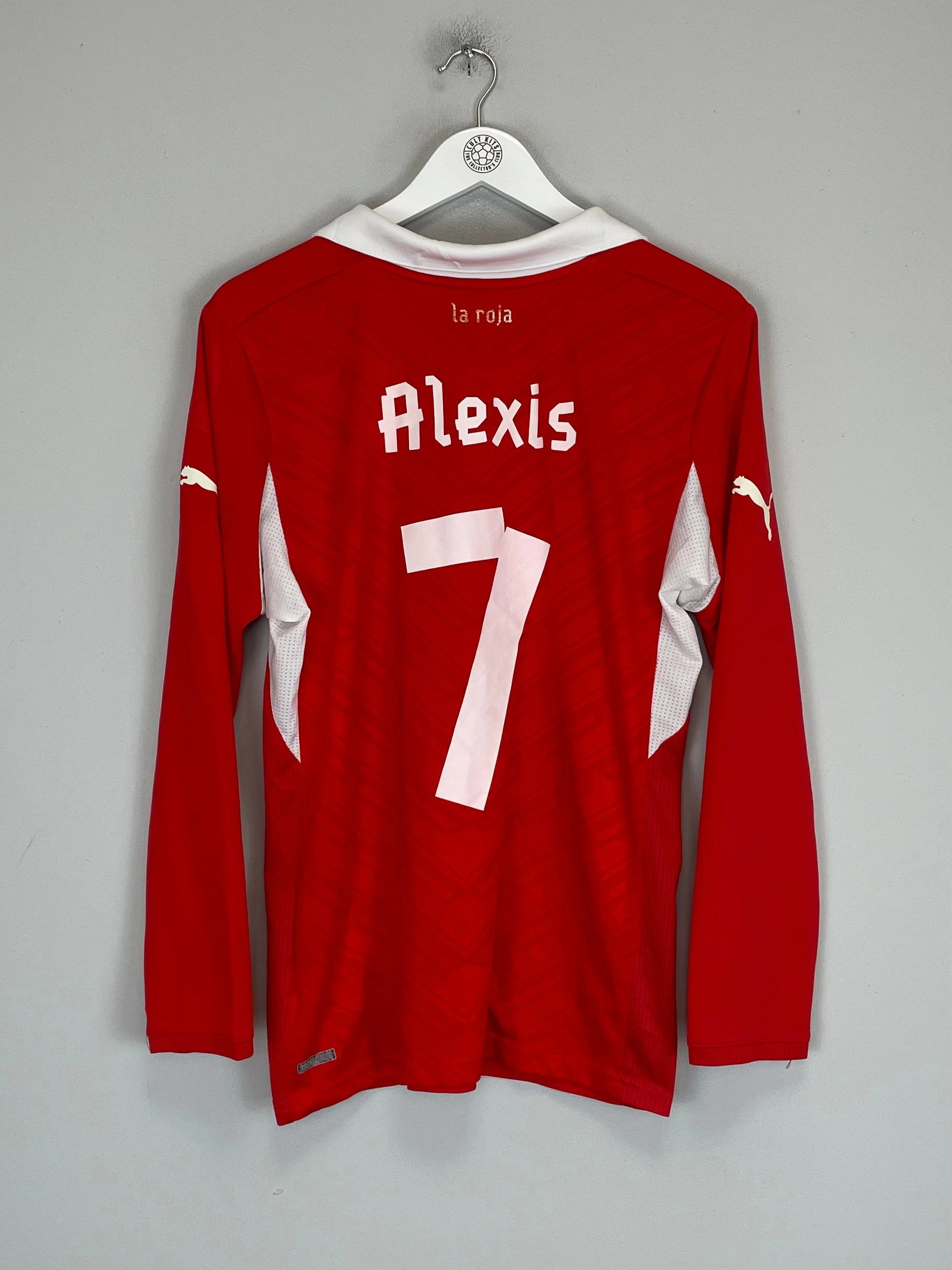 2012/14 CHILE ALEXIS #7 *PLAYER ISSUE* L/S HOME SHIRT (M) PUMA Reflective Detailing Thermal regulation