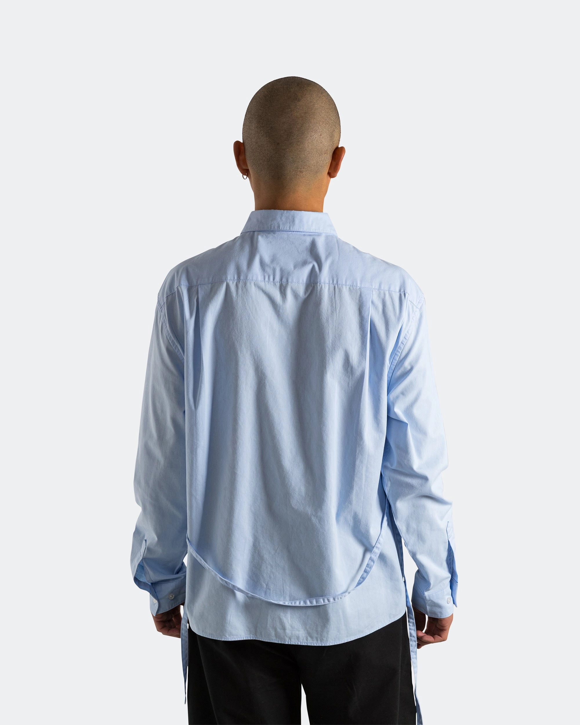 Poplin Loop Shirt - Blue slim fit Bold Statement