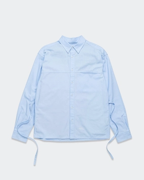 Poplin Loop Shirt - Blue Cool Comfort Double Needle Hemming