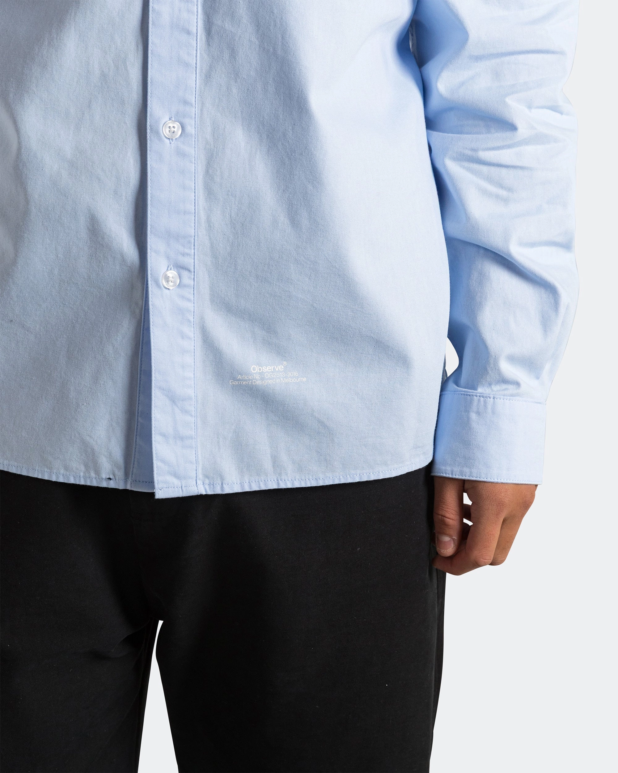 Poplin Loop Shirt - Blue gender-neutral