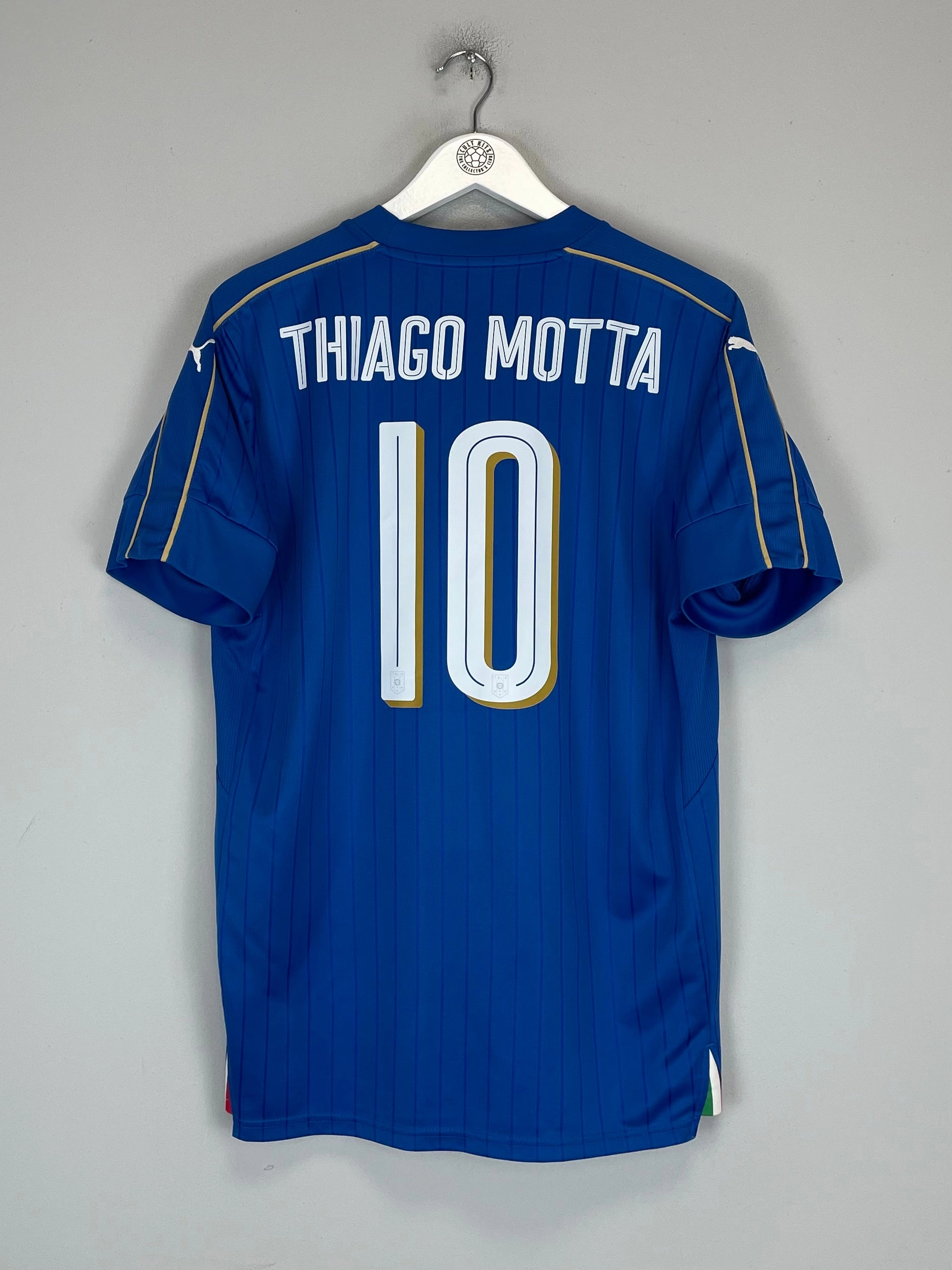 2016/17 ITALY THIAGO MOTTA #10 HOME SHIRT (L) PUMA Slim Silhouette Breathable Back Ventilation
