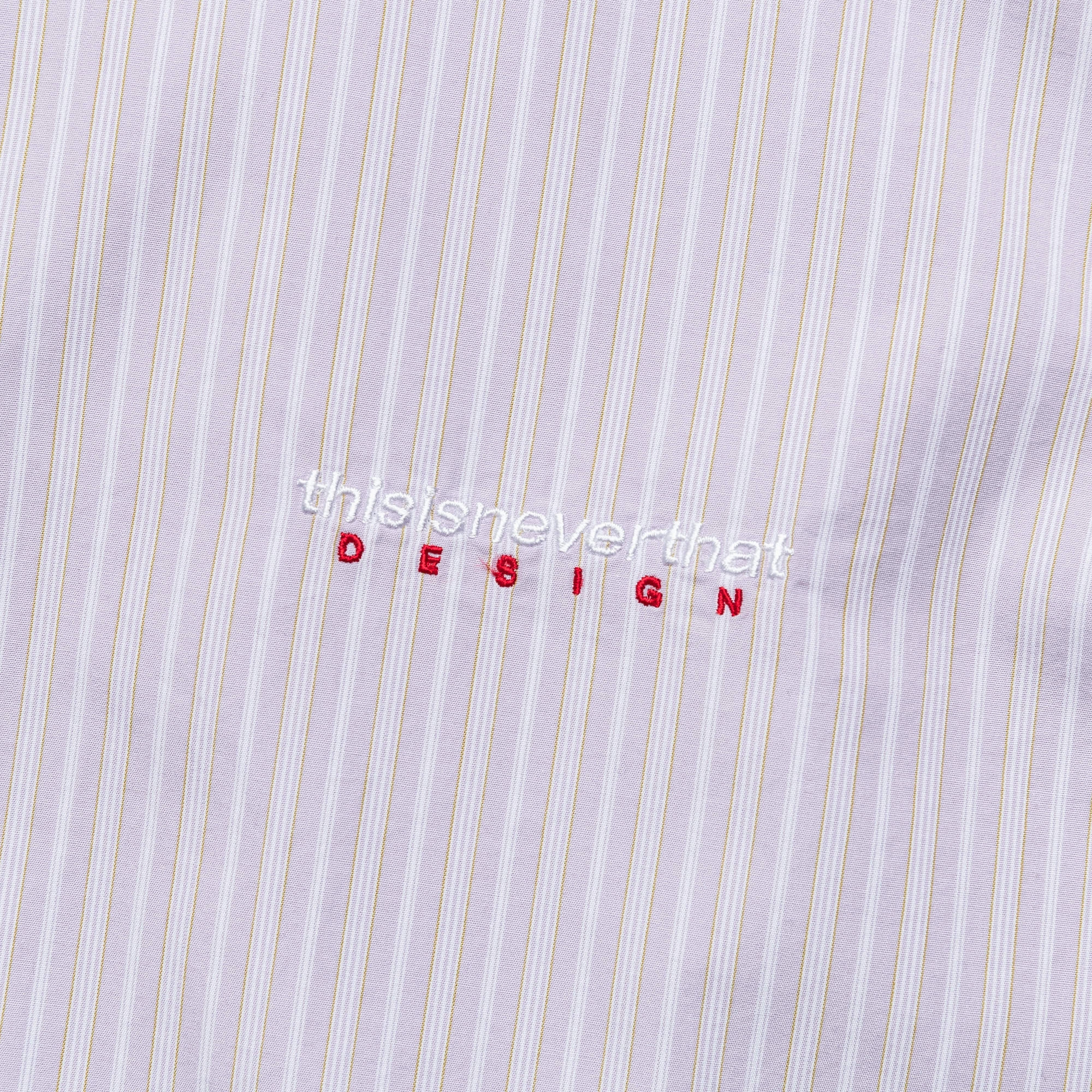 Fitted Cut Non-Iron DSN Striped Shirt - Lilac