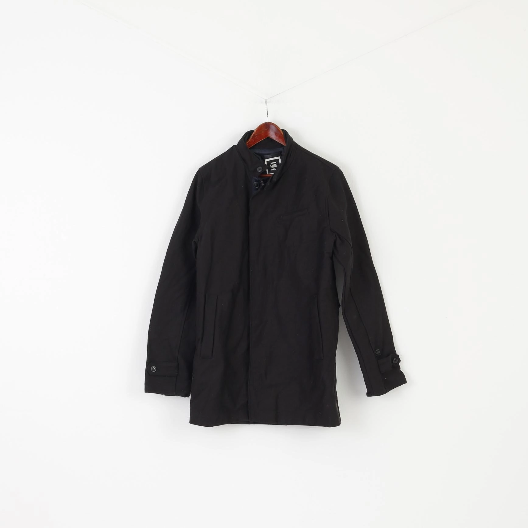 Noise Reducing Fabric suitable for land sports G-Star Raw Men L (M) Jacket Black Cotton Correct Garber Urban Full Zipper Classic Top