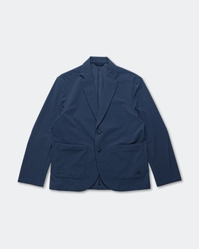 Full Length Zipper Closure Single Jacket - Navy