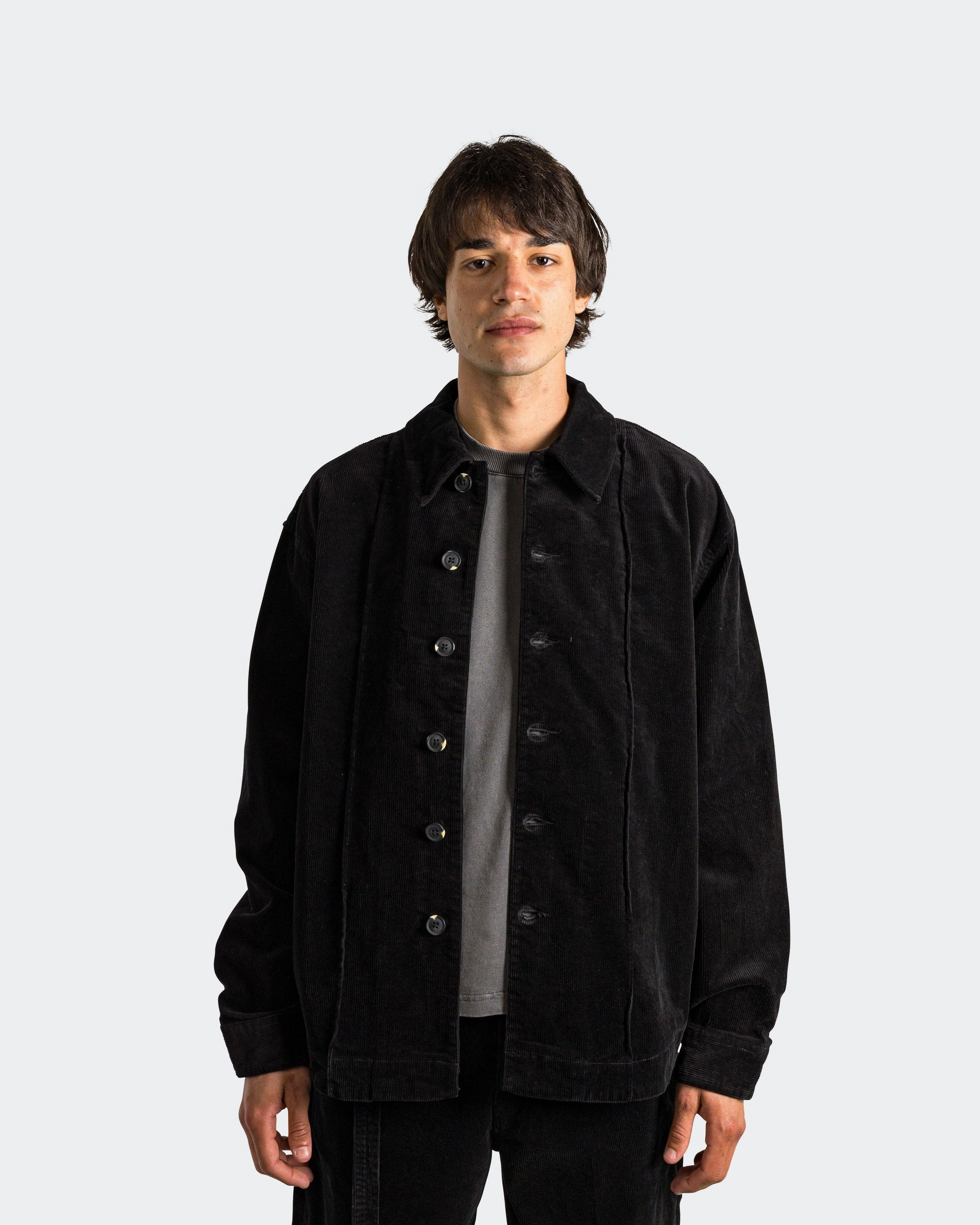 Windproof Construction Float Overshirt - Vintage Black