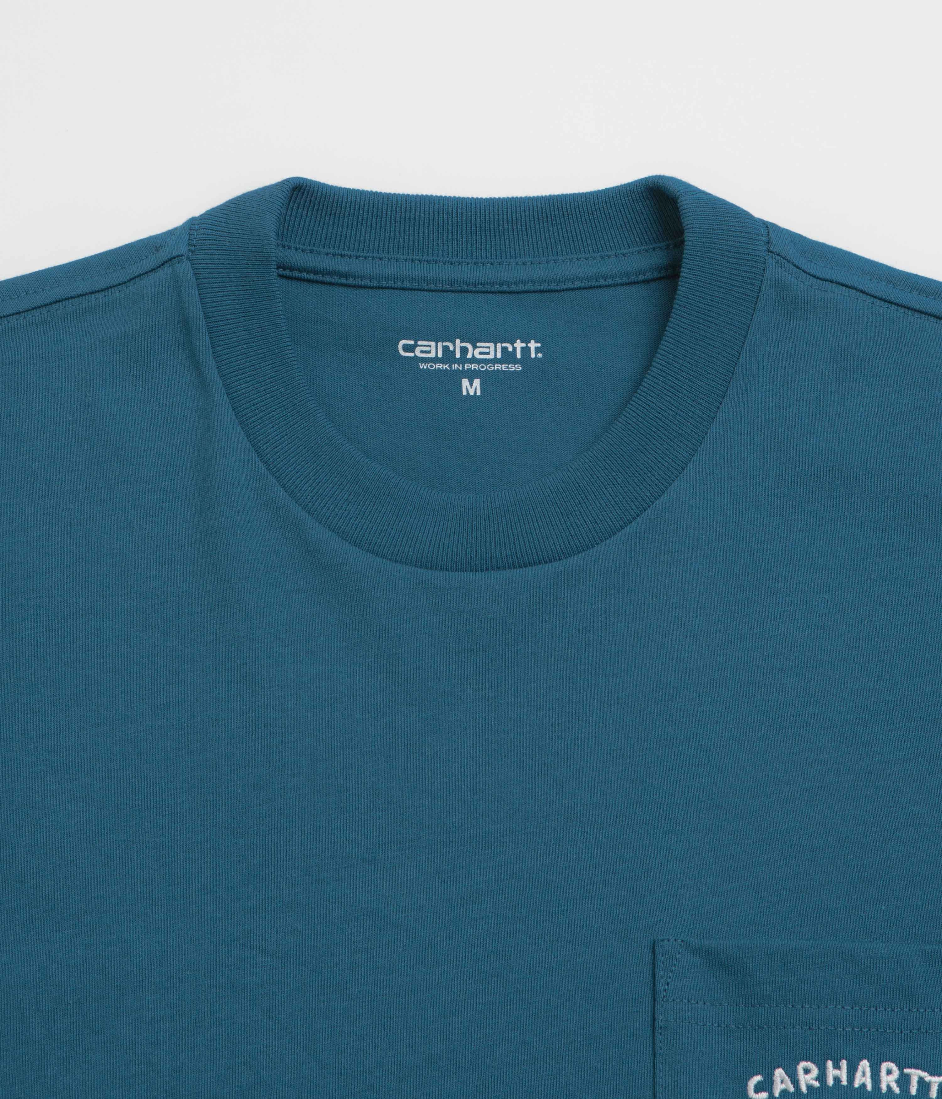 Carhartt Fragments Pocket T-Shirt - Sodalite / White Seasonal Staple Outdoor Leisure