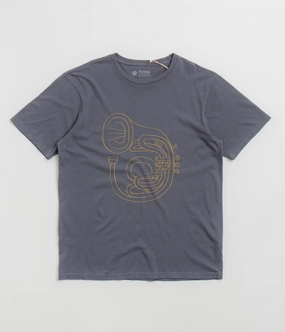 Mollusk Horny Horn T-Shirt - Faded Navy Retro
