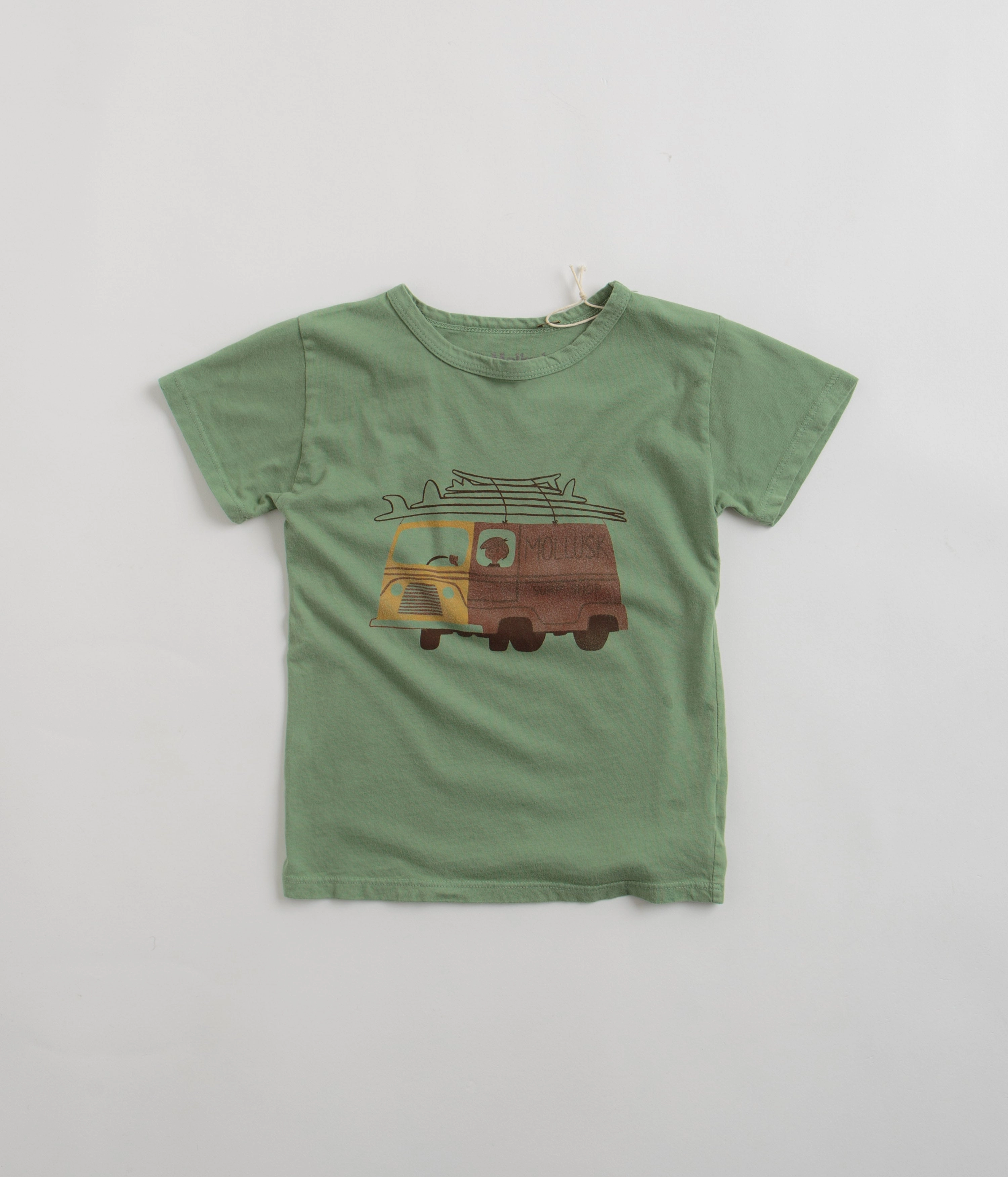 Minimalistic Wear Casual Vibes Mollusk Kids Van T-Shirt - Trinity Green