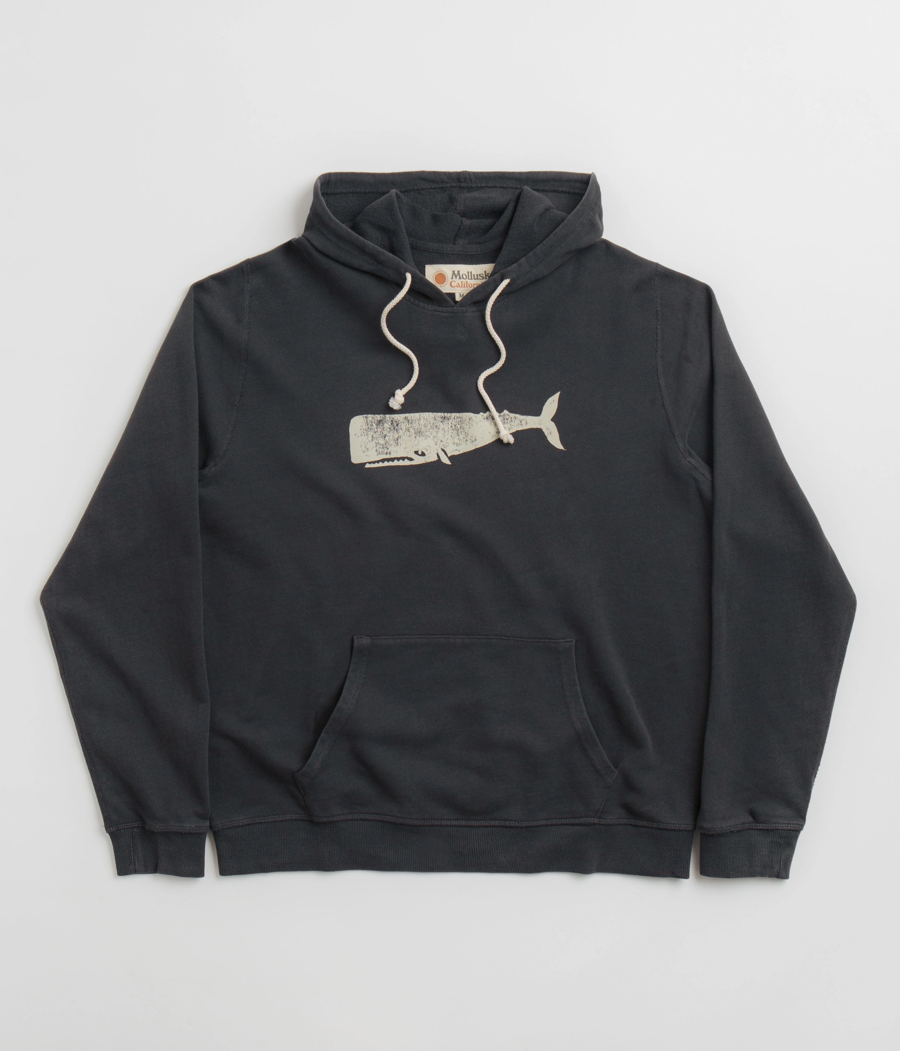 Raglan Sleeve Construction Mollusk Olde Whale Hoodie - Navy