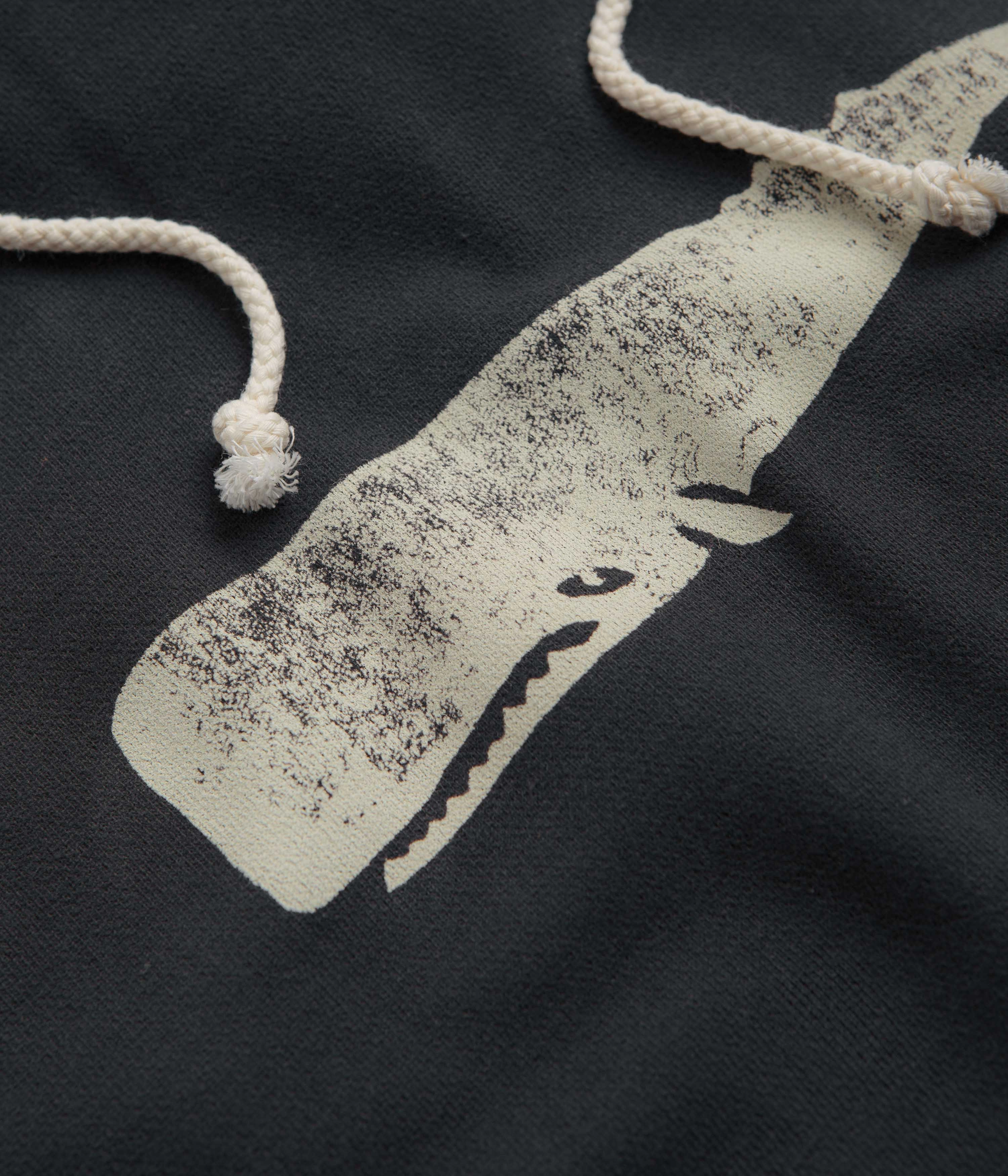 Low Profile Hood Mollusk Olde Whale Hoodie - Navy