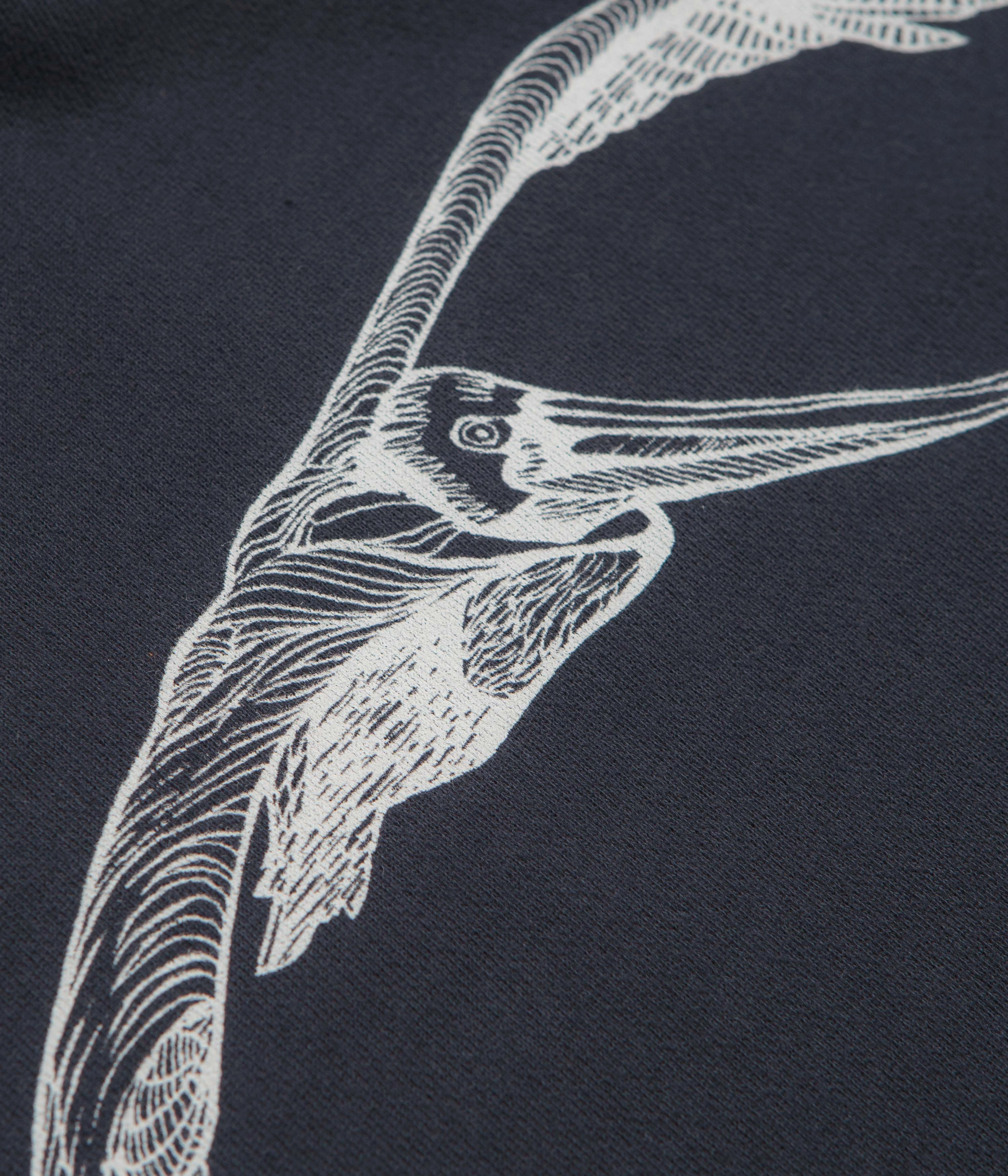 Mollusk Pelican Hoodie - Faded Navy Customizable Option