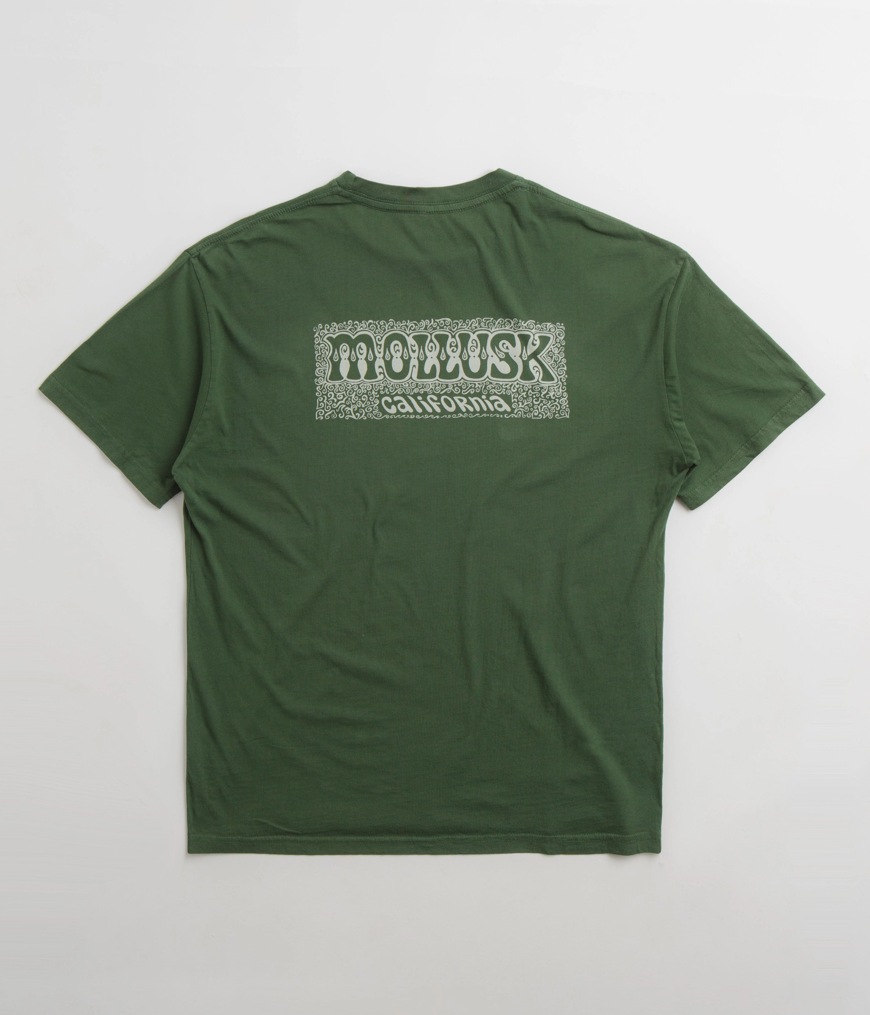 Mollusk Poppies T-Shirt - Schoolhouse Green Casual Comfort