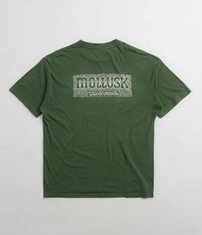 Mollusk Poppies T-Shirt - Schoolhouse Green Casual Comfort