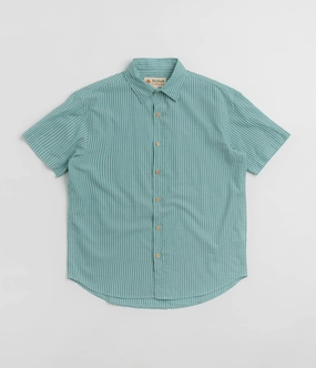 Mollusk Summer Shirt - Blue Teal Stripe Standalone Option Chic Design