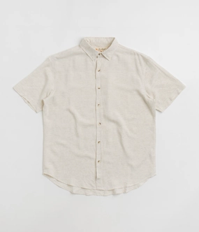 Lightweight Construction High Density Weave Mollusk Summer Shirt - Natural Chambray