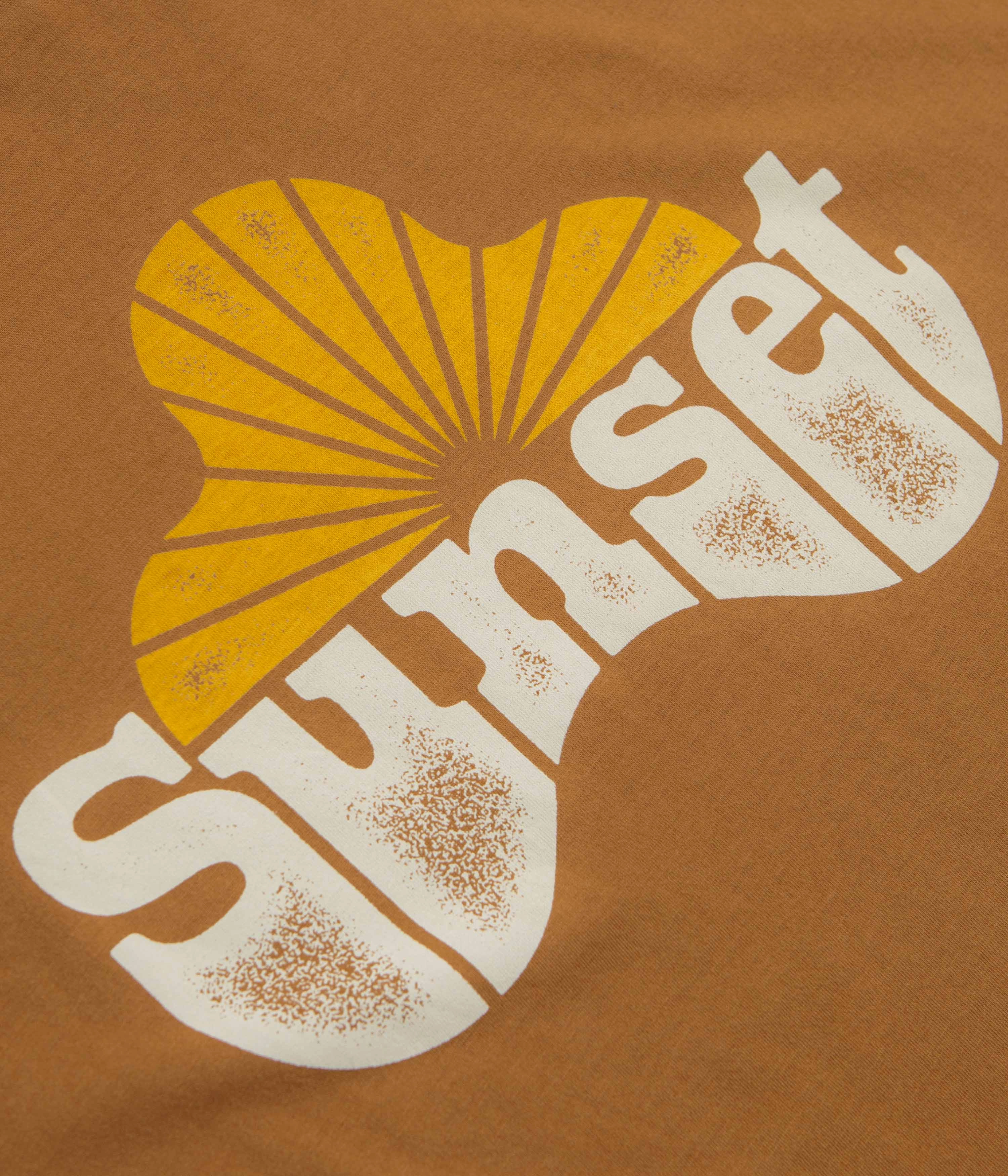 Mollusk Sunset T-Shirt - Almond Denim combination Soft Finish