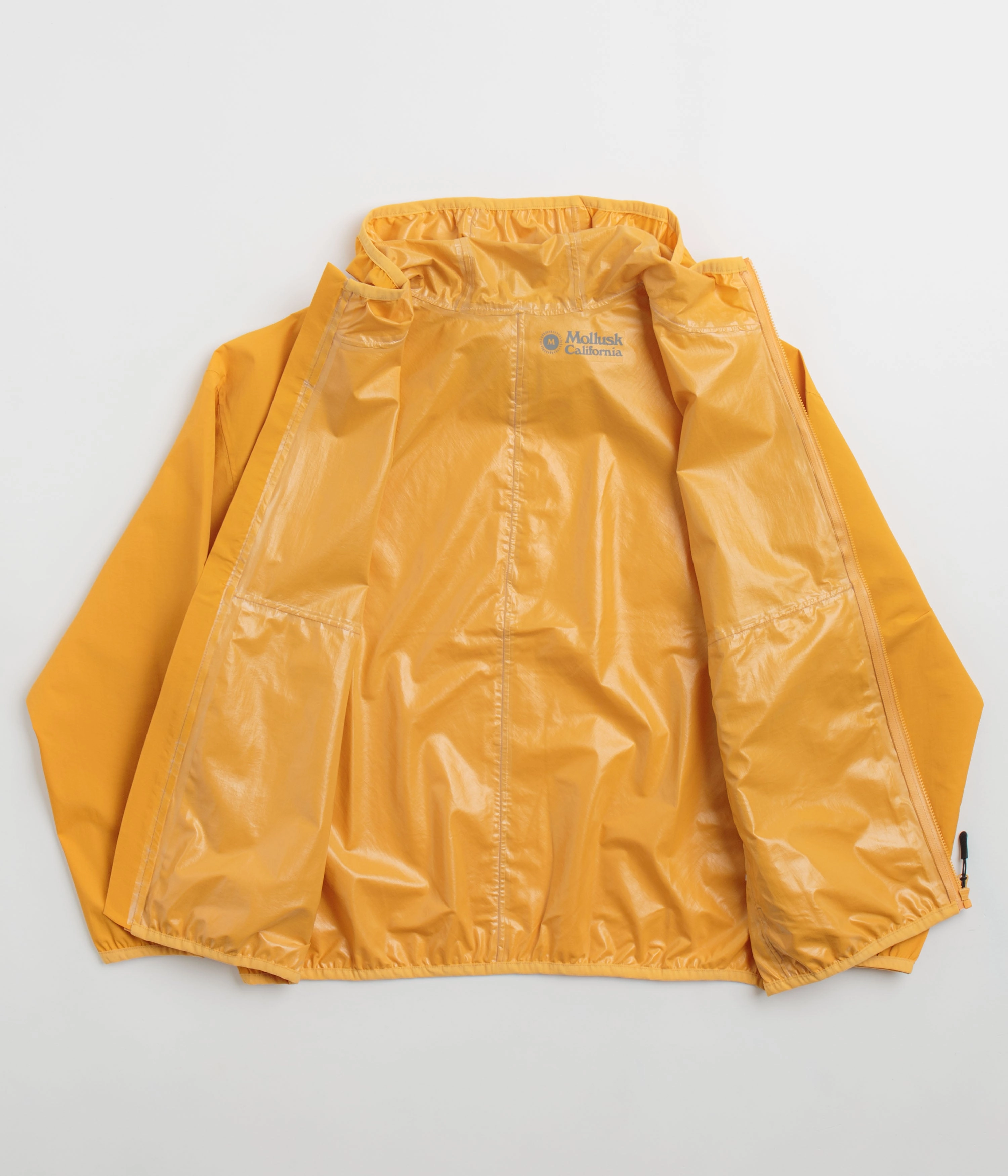 Mollusk Womens Cloud Forest Rain Jacket - Yellow heirloom Hand washable