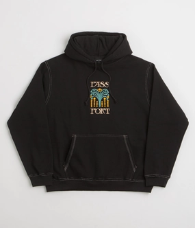 Eco Conscious Material Pass Port Roman Candle Hoodie - Black