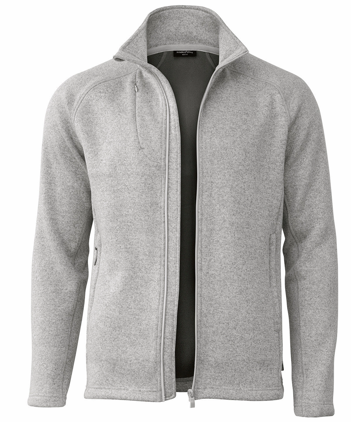 Essential Layer Layered casual Montana Knitted Fleece Jacket | LIGHT GREY MELANGE