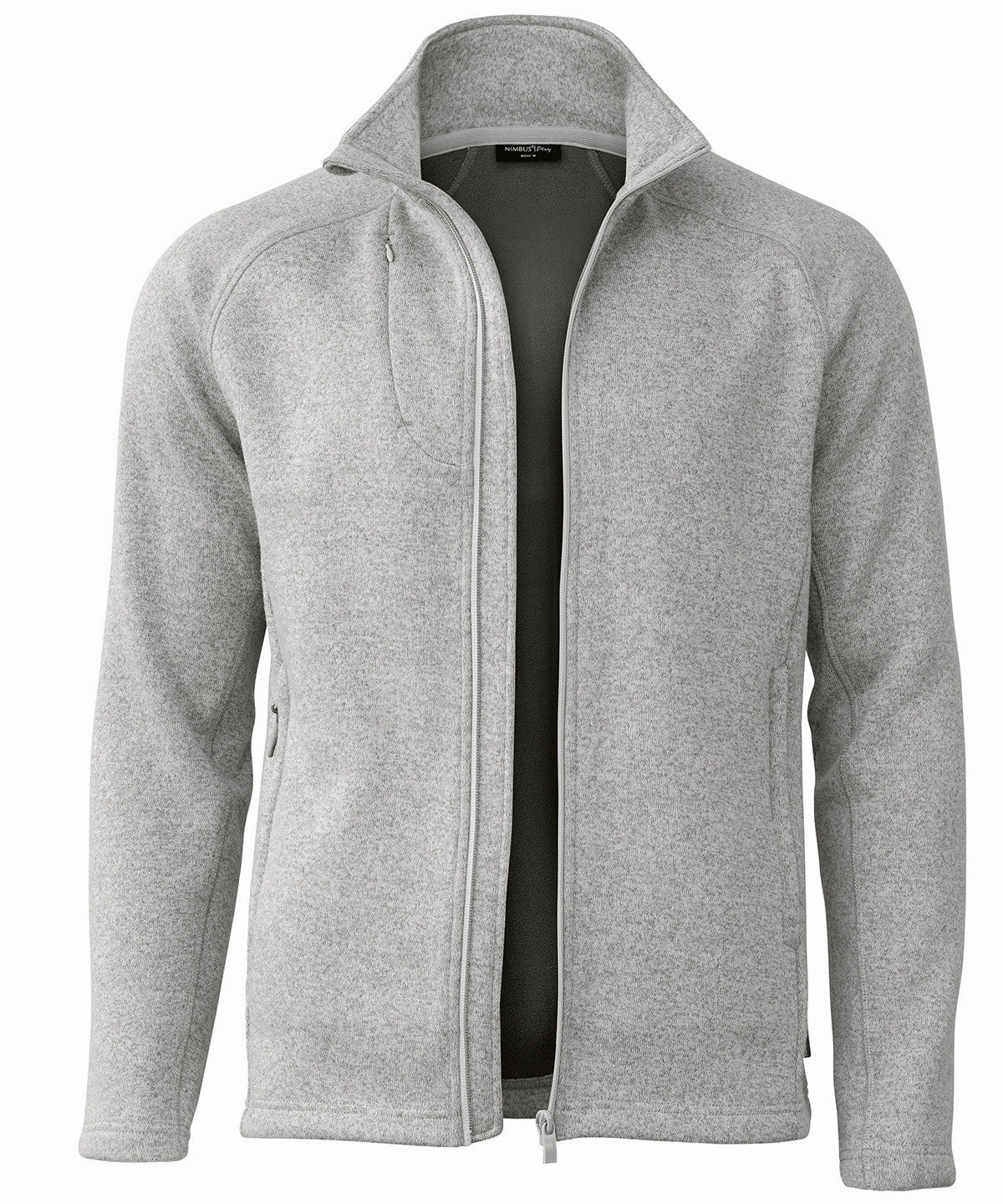 Montana Knitted Fleece Jacket | LIGHT GREY MELANGE On The Move Commuter Wear