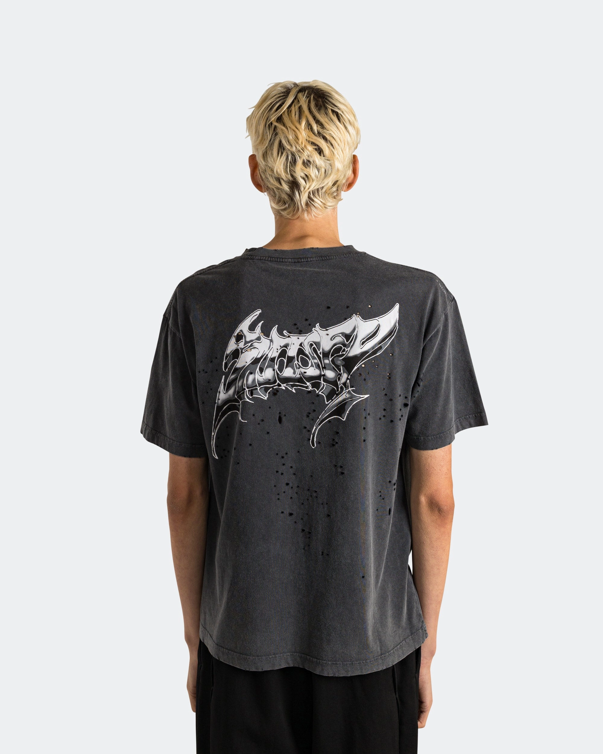 MothTech 'Liquid Metal' T-Shirt - Aged Black Versatile Apparel