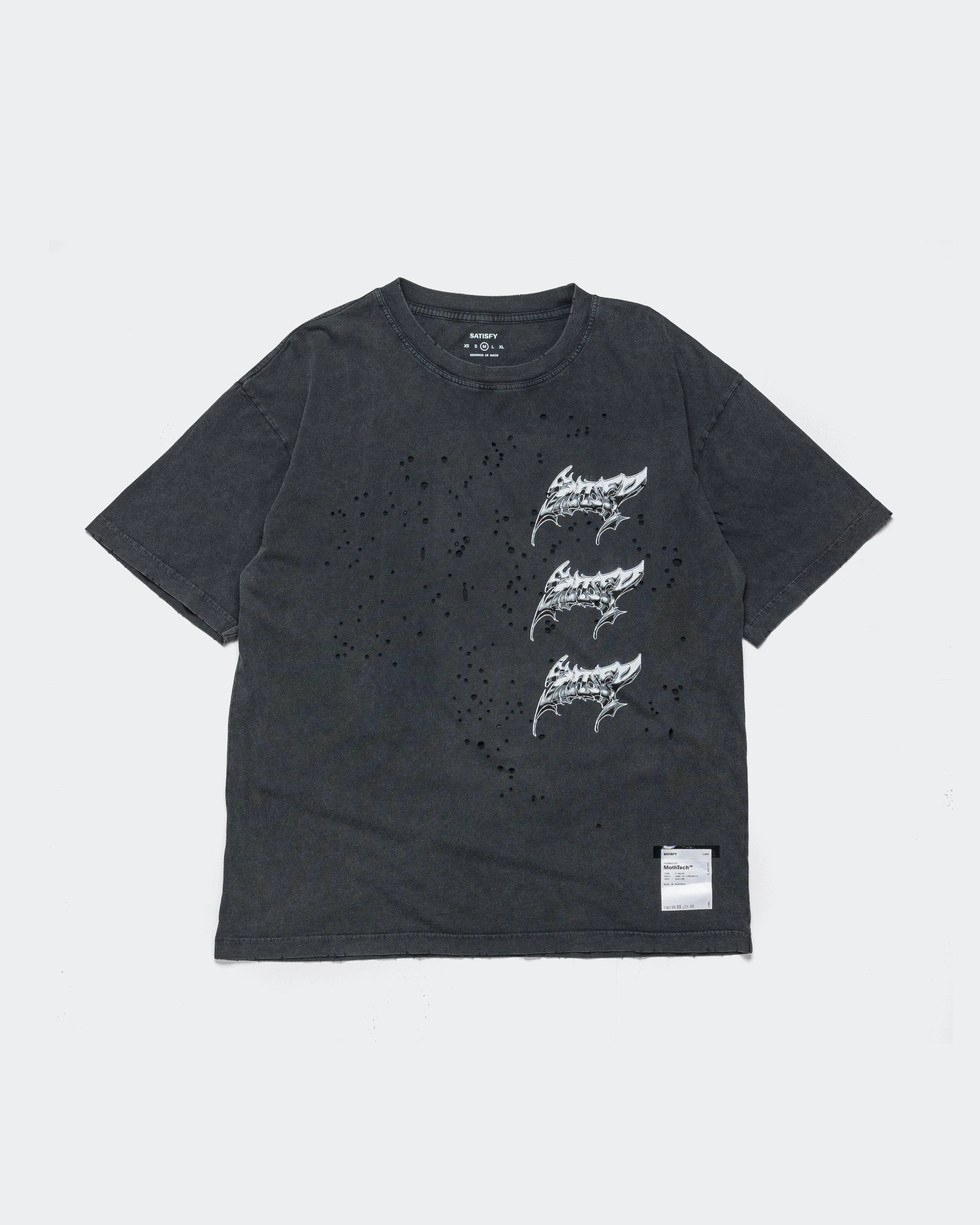 Essential Piece MothTech 'Liquid Metal' T-Shirt - Aged Black