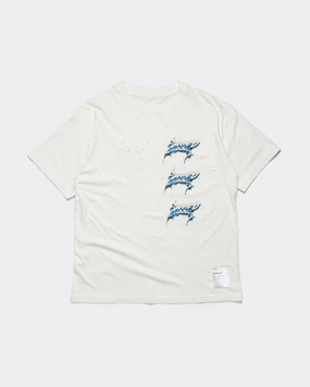 MothTech 'Liquid Metal' T-Shirt - Off White Casual Essential