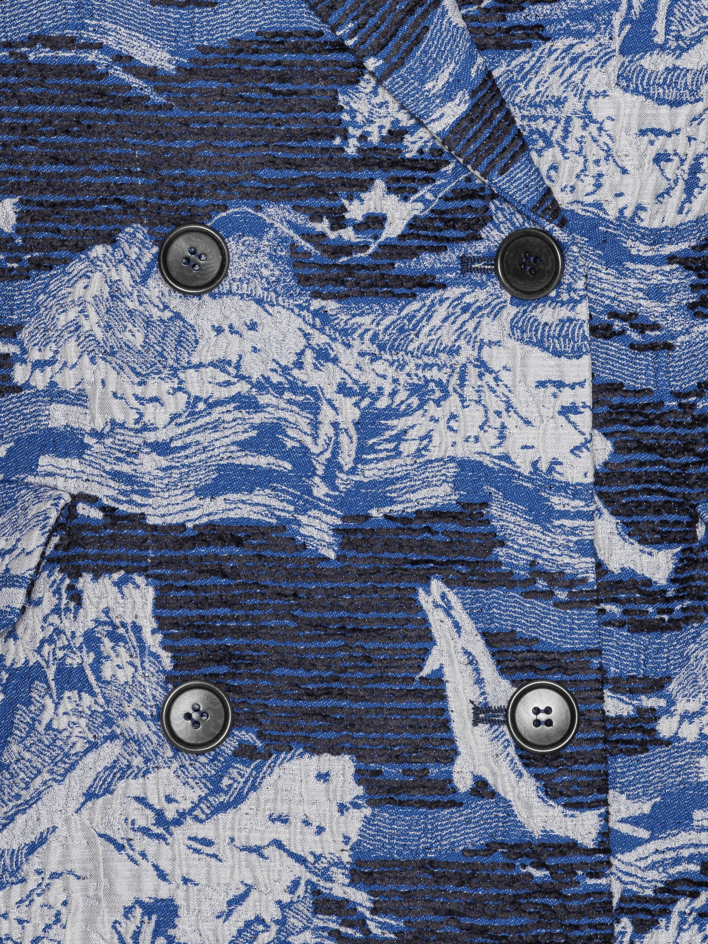 Thermal wear Inspire Motif Blazer - Fishes Blue