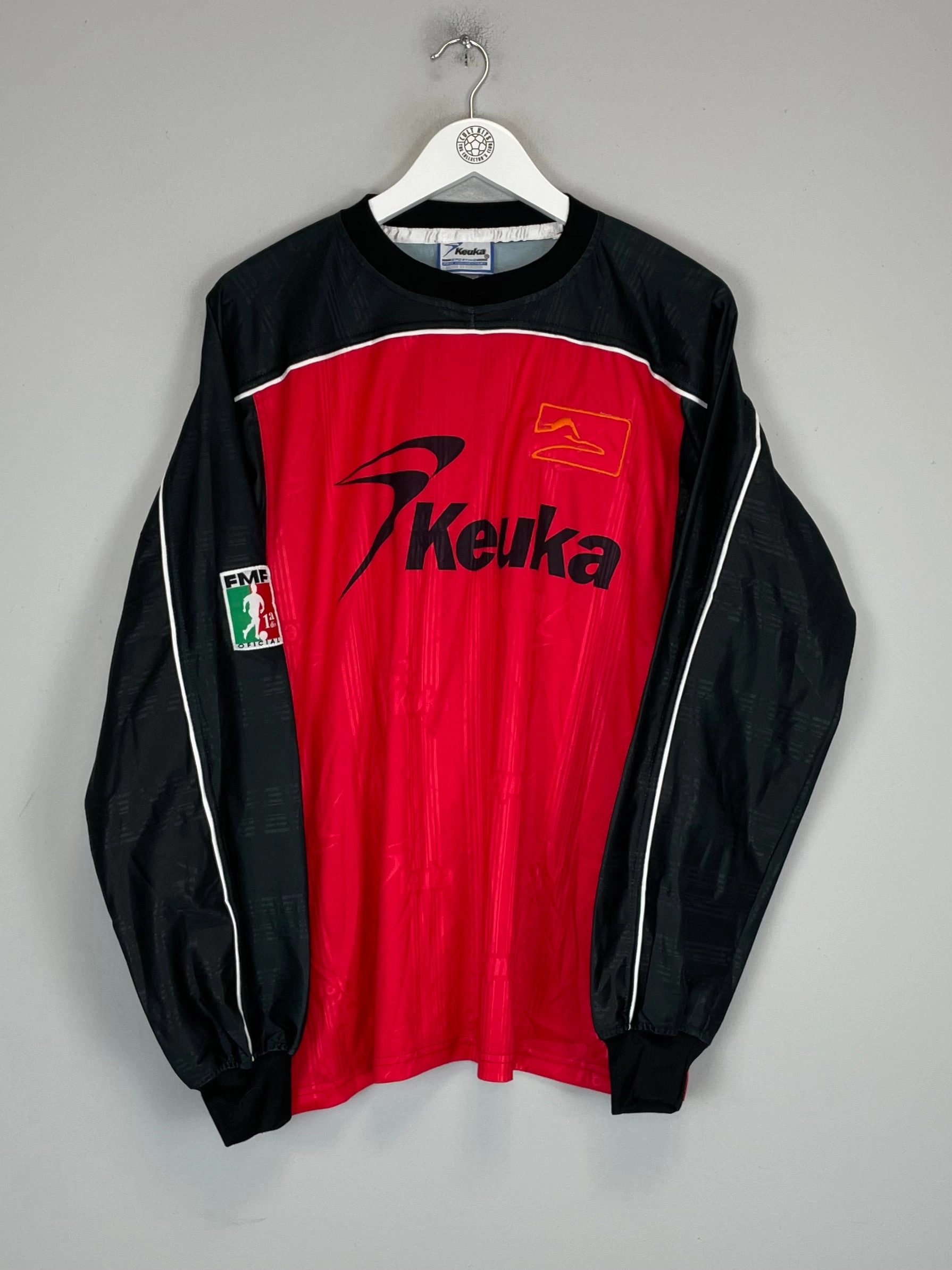 2002/03 CORRECAMINOS #1 GK SHIRT (XL) Flexible Hemline Mesh Panel Ventilation