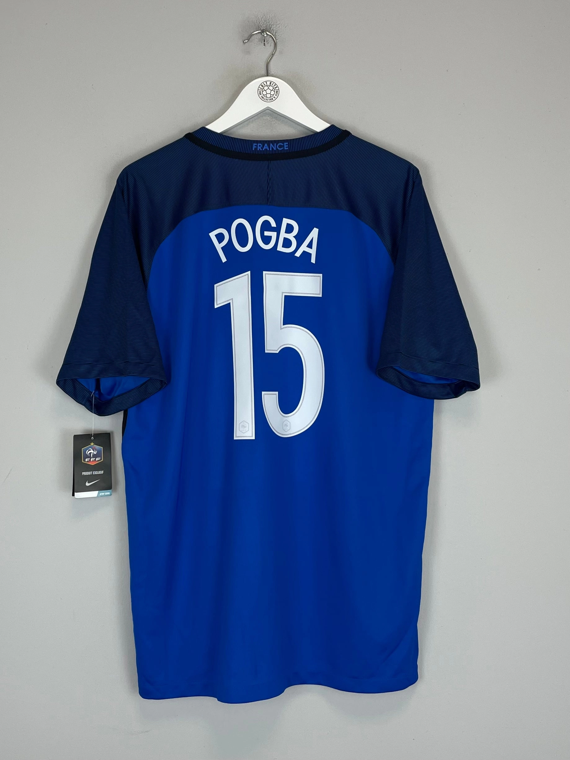 Layered Look Design Comfort Stretch 2016/17 FRANCE POGBA #15 *BNWT* HOME SHIRT (XL) NIKE