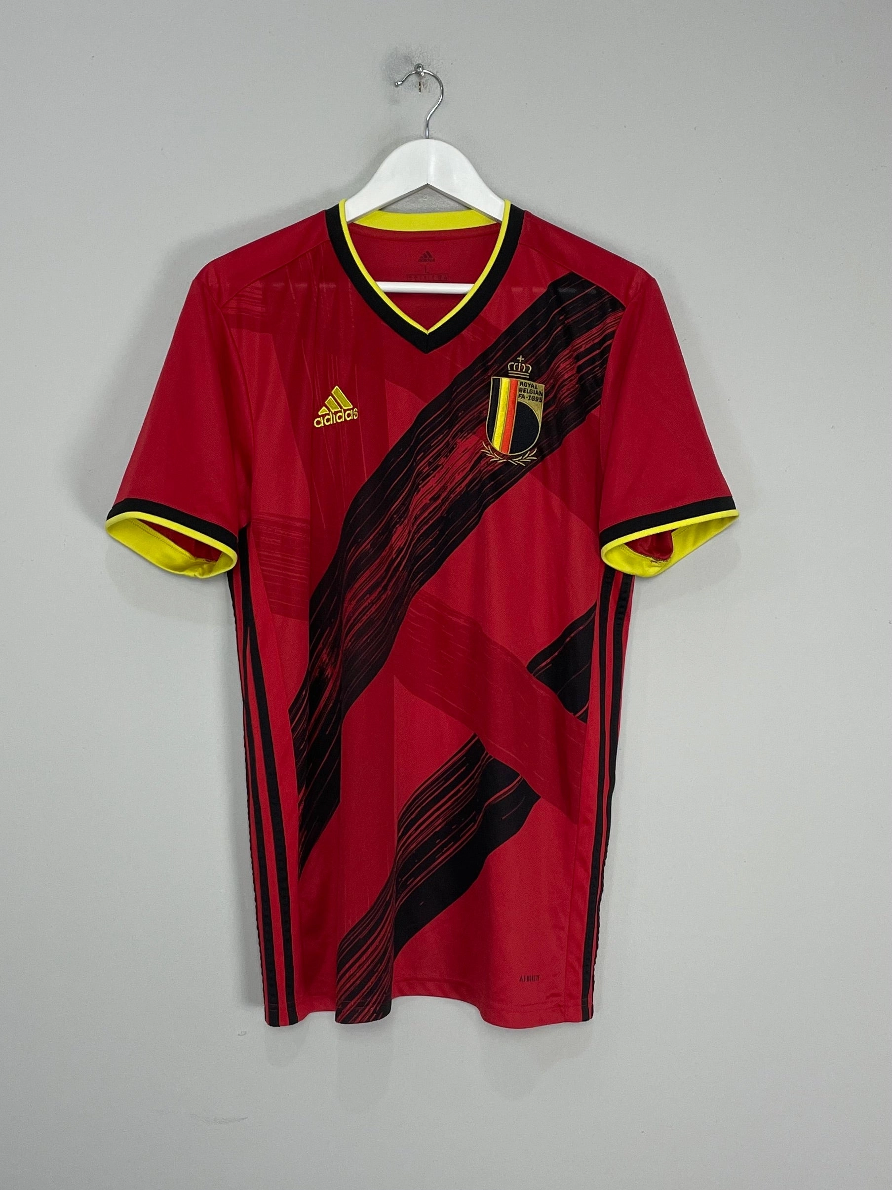 Microfiber Blend Body Flex 2020/21 BELGIUM HOME SHIRT (L) ADIDAS