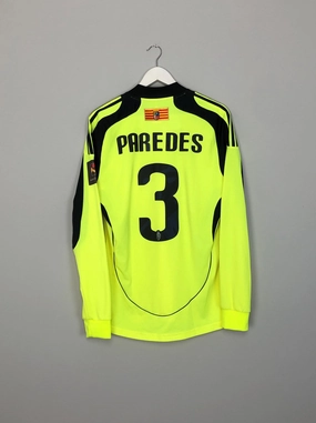 2010/11 REAL ZARAGOZA PAREDES #3 *PLAYER ISSUE* L/S AWAY SHIRT (M) ADIDAS Temperature Regulating Lining Comfort Layer