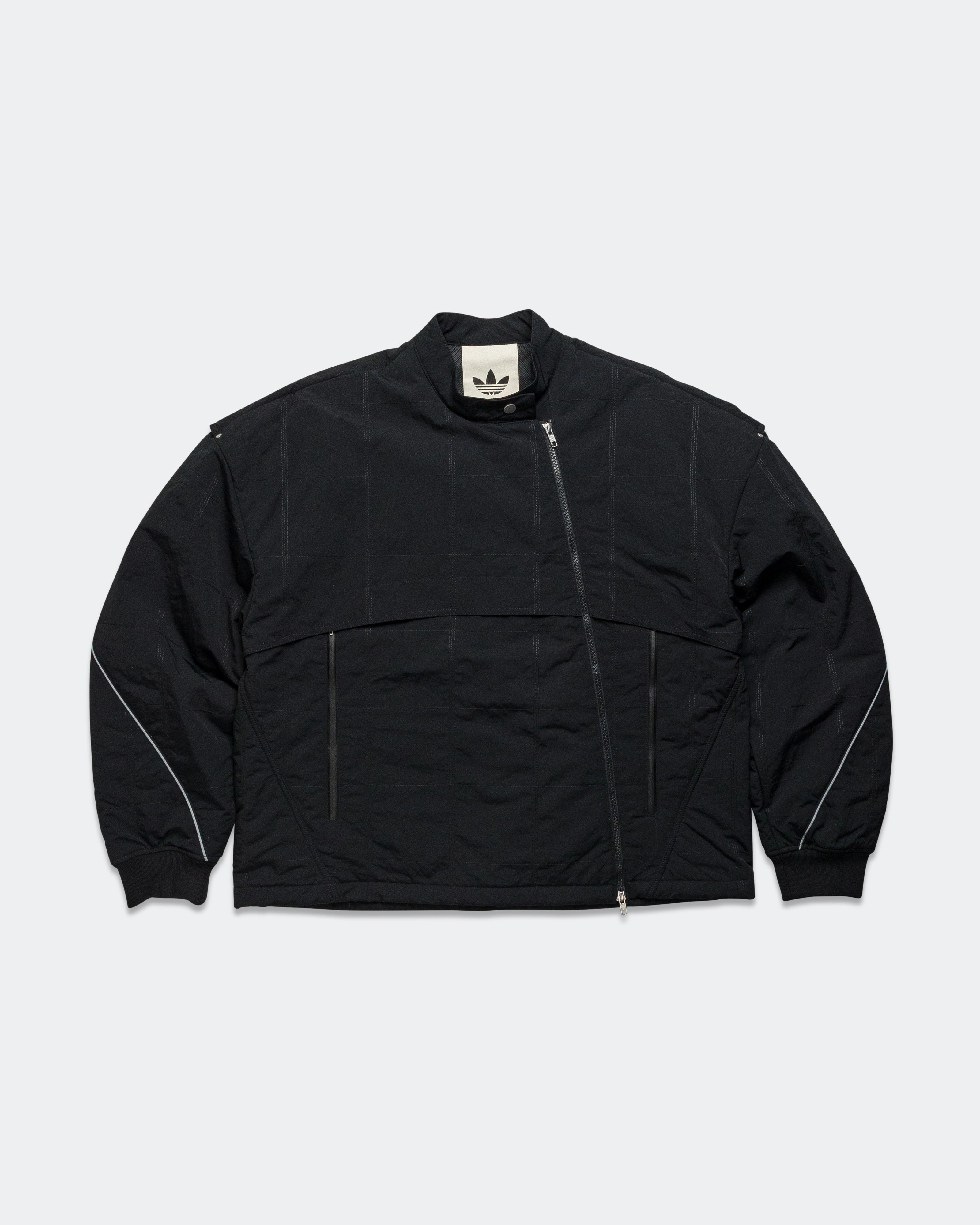 Motor Ave Racer Jacket - Black Quick Drying ConvertibleCollar
