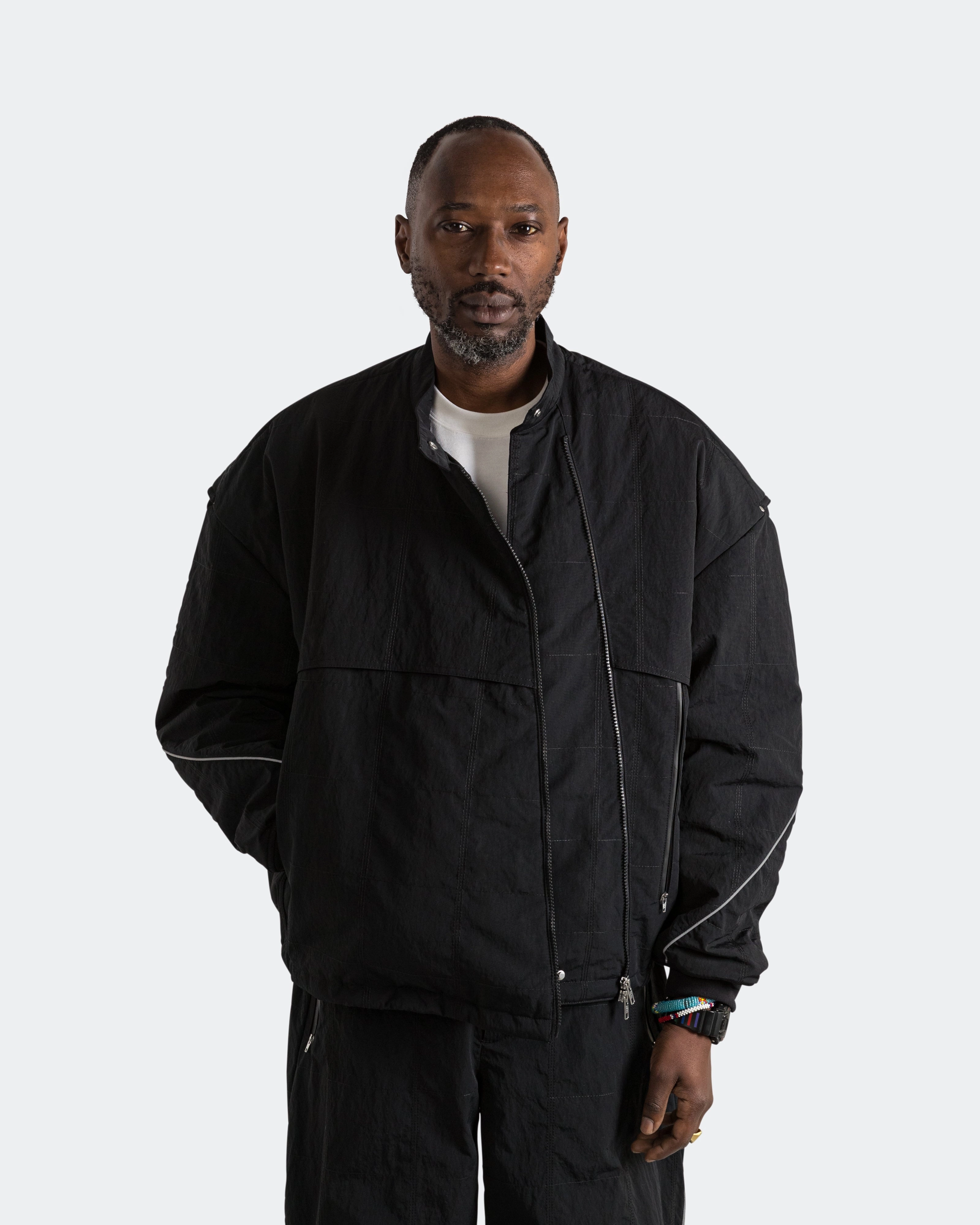 Motor Ave Racer Jacket - Black DurableStitching